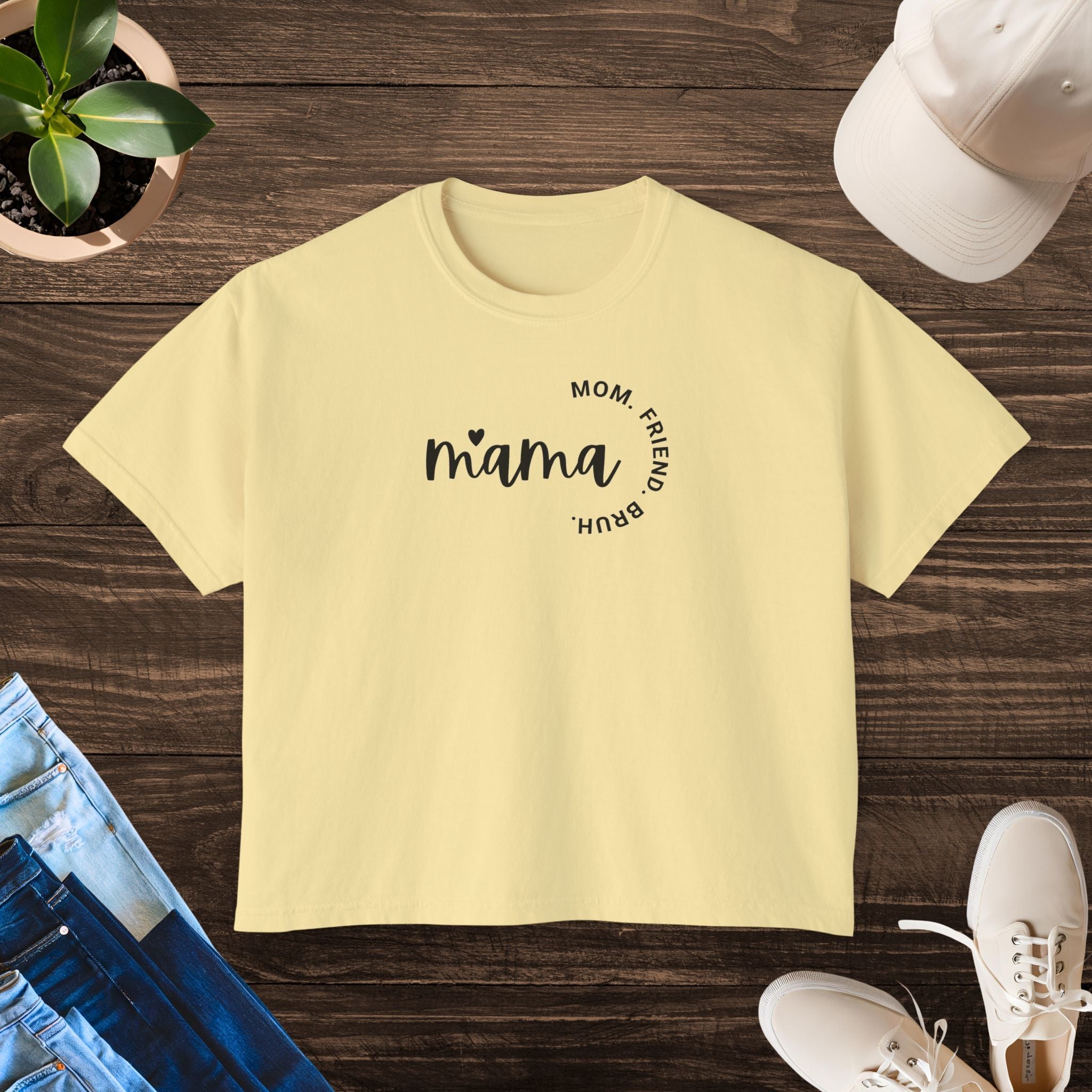 Women's Boxy Tee - Oversized Comfort Fit for Moms - DipaliZ