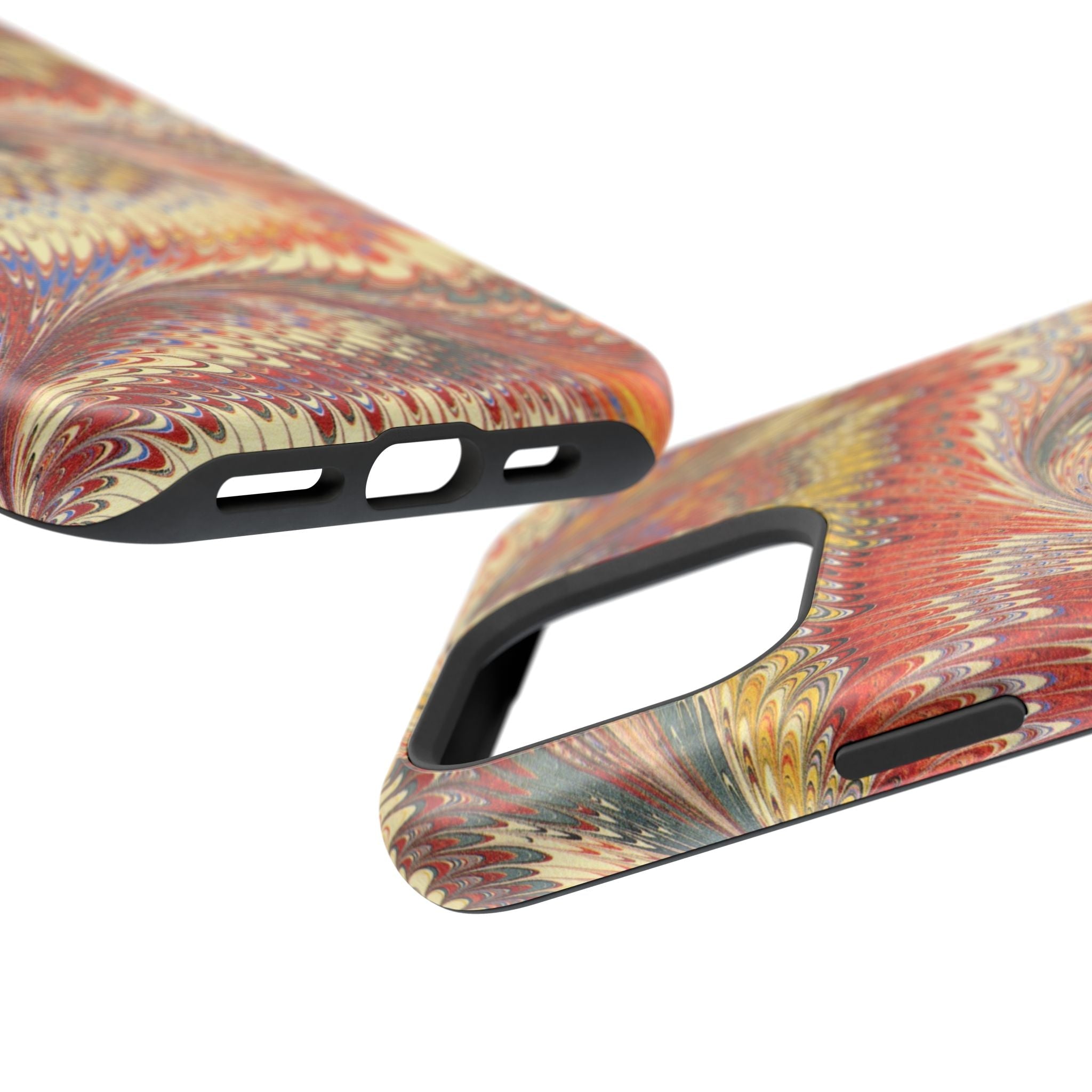 Rust and Gold Italian Vintage Marble Design Durable Phone Case for Apple + Samsung