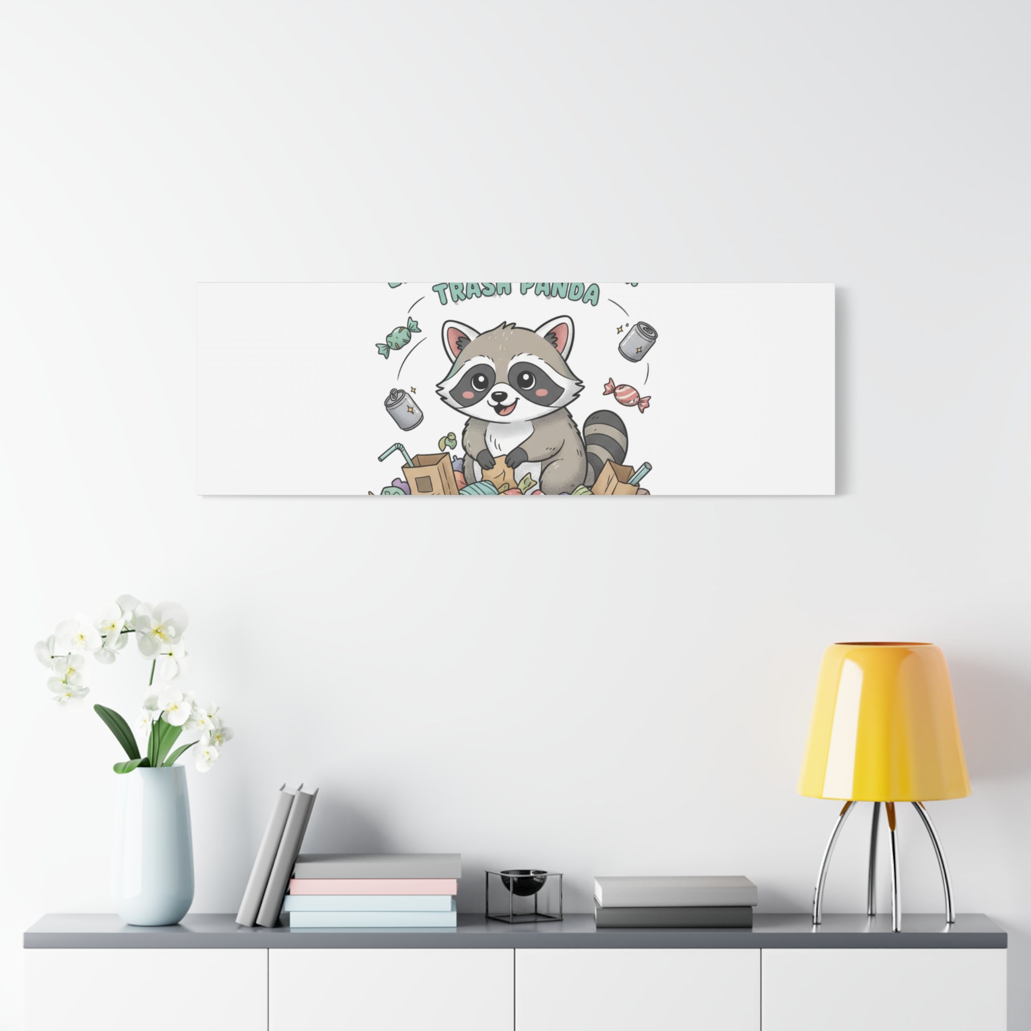 Embrace Your Inner Trash Panda Canvas | Matte Stretched Wall Art, Trash Animal Joy