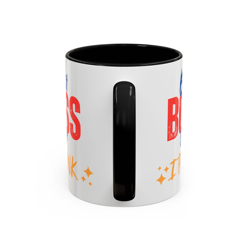Best Boss Ever Accent Coffee Mug - Perfect Gift for Boss's Day, Office Decor, Motivational Drinkware, Fun Coffee Cup