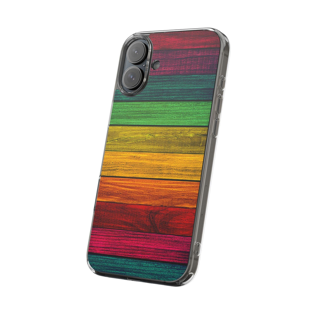 Rainbow On Woods Clear Cases