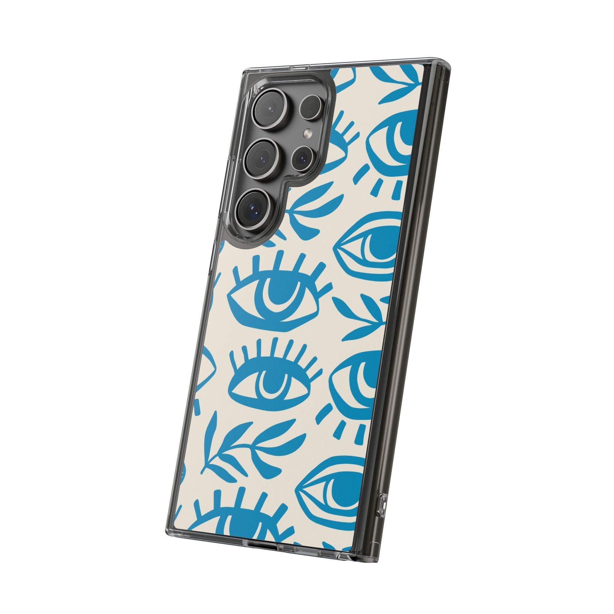 Eyes And Leaves  Pattern Clear Cases