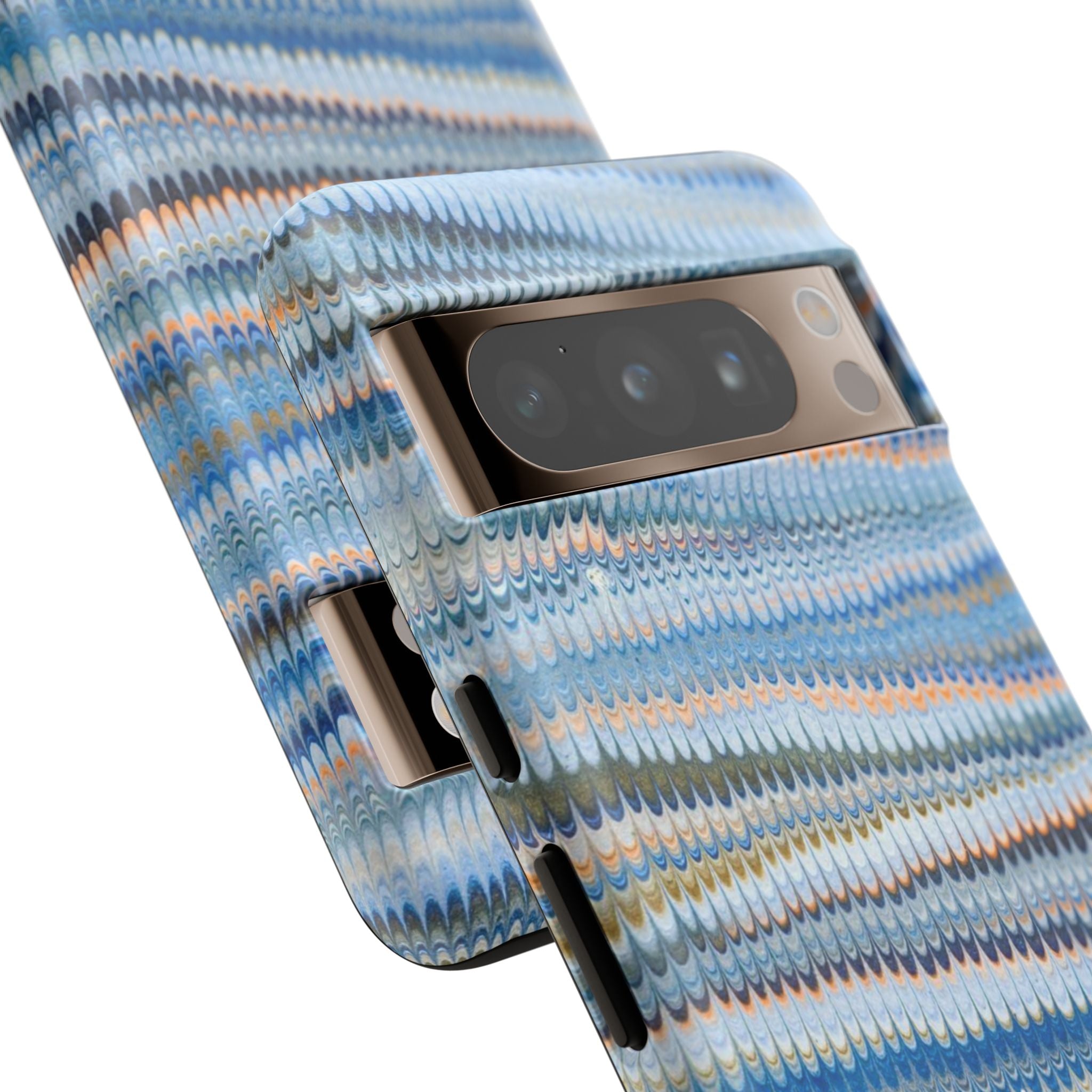 Blue Marbled Phone Cases iPhone 16 + Samsung + Apple + Google