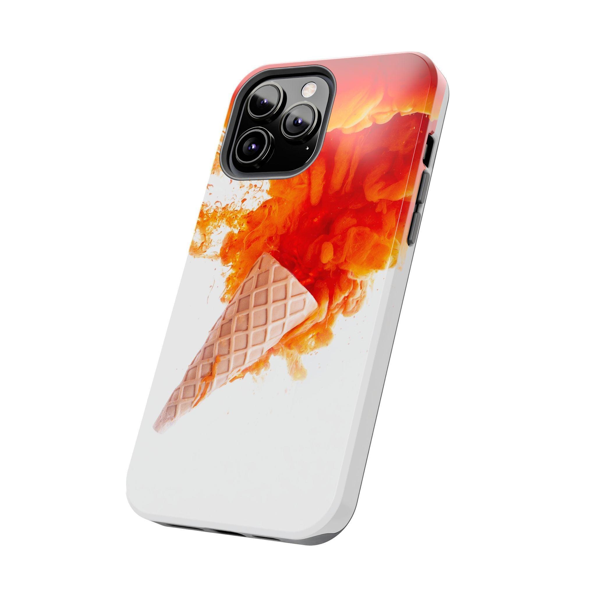 Ice Cream With Flame Of Colors Tough Phone Cases