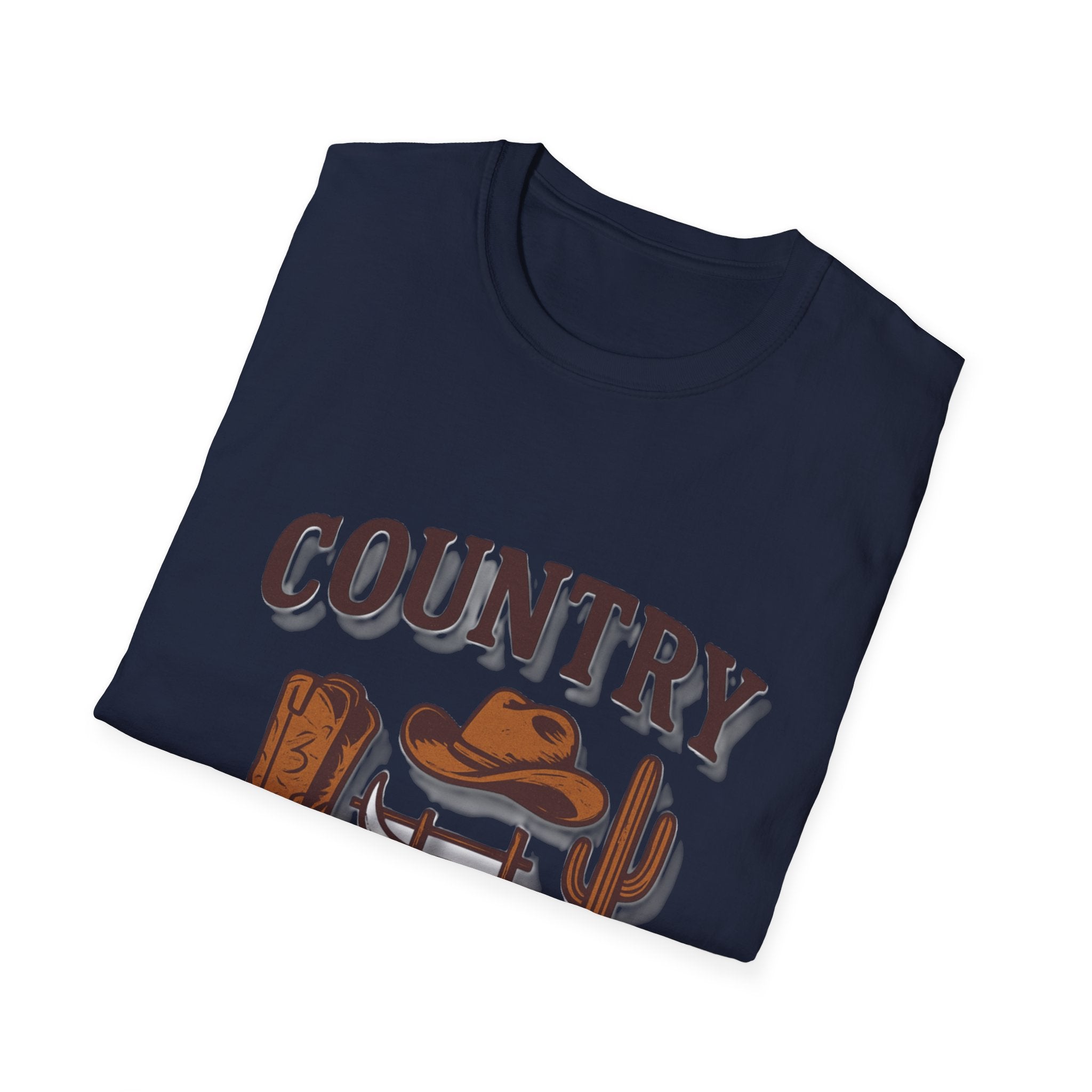 Country Western Skull Cowboy Boots T-Shirt | Cactus Ranch Rodeo