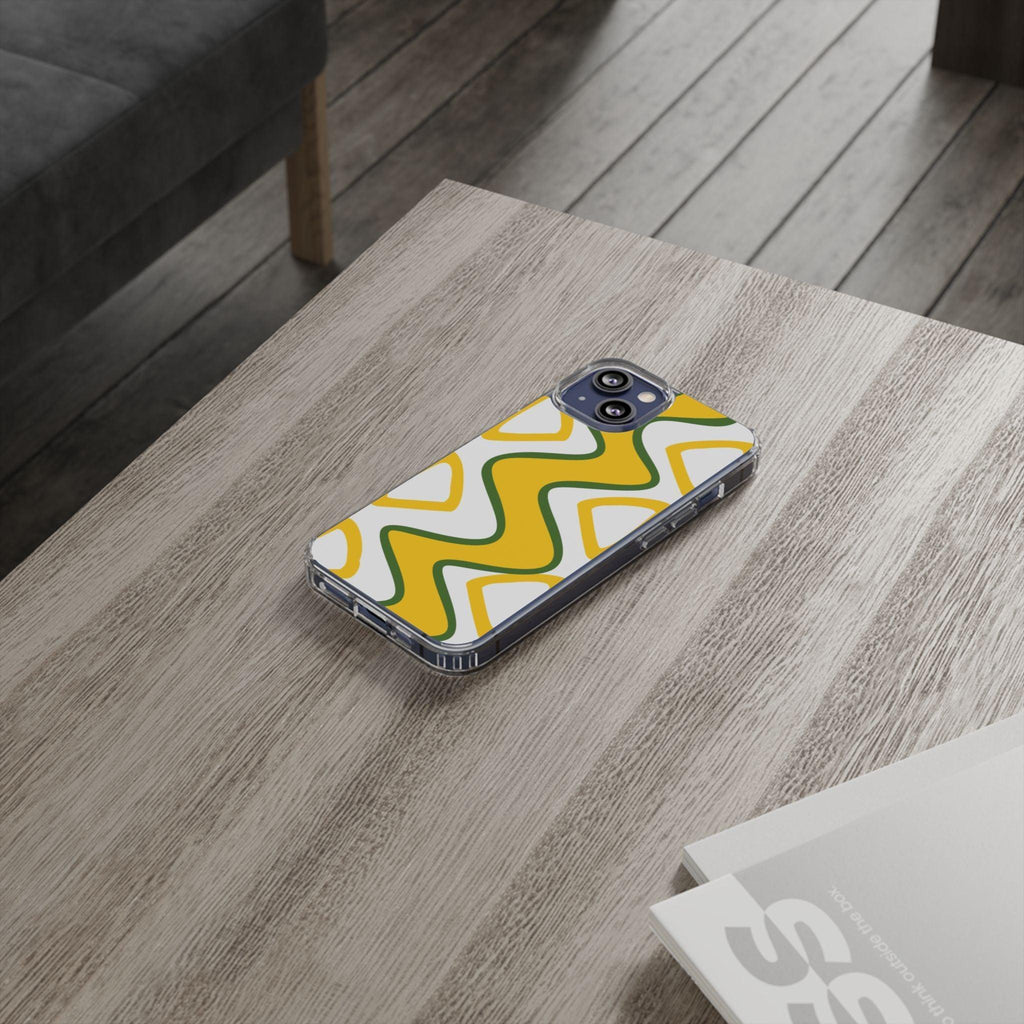 Bright Yellow Abstract With Shape Clear Cases