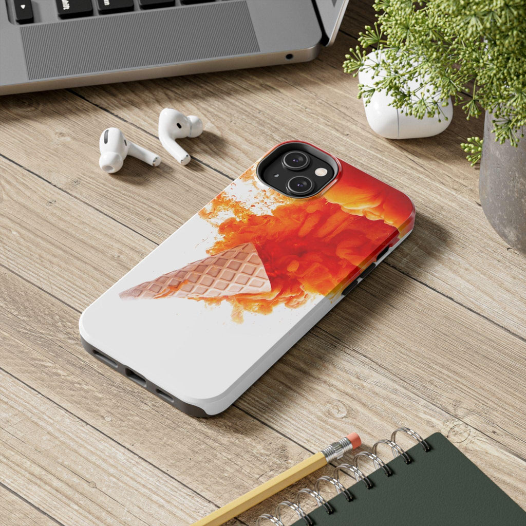 Ice Cream With Flame Of Colors Tough Phone Cases