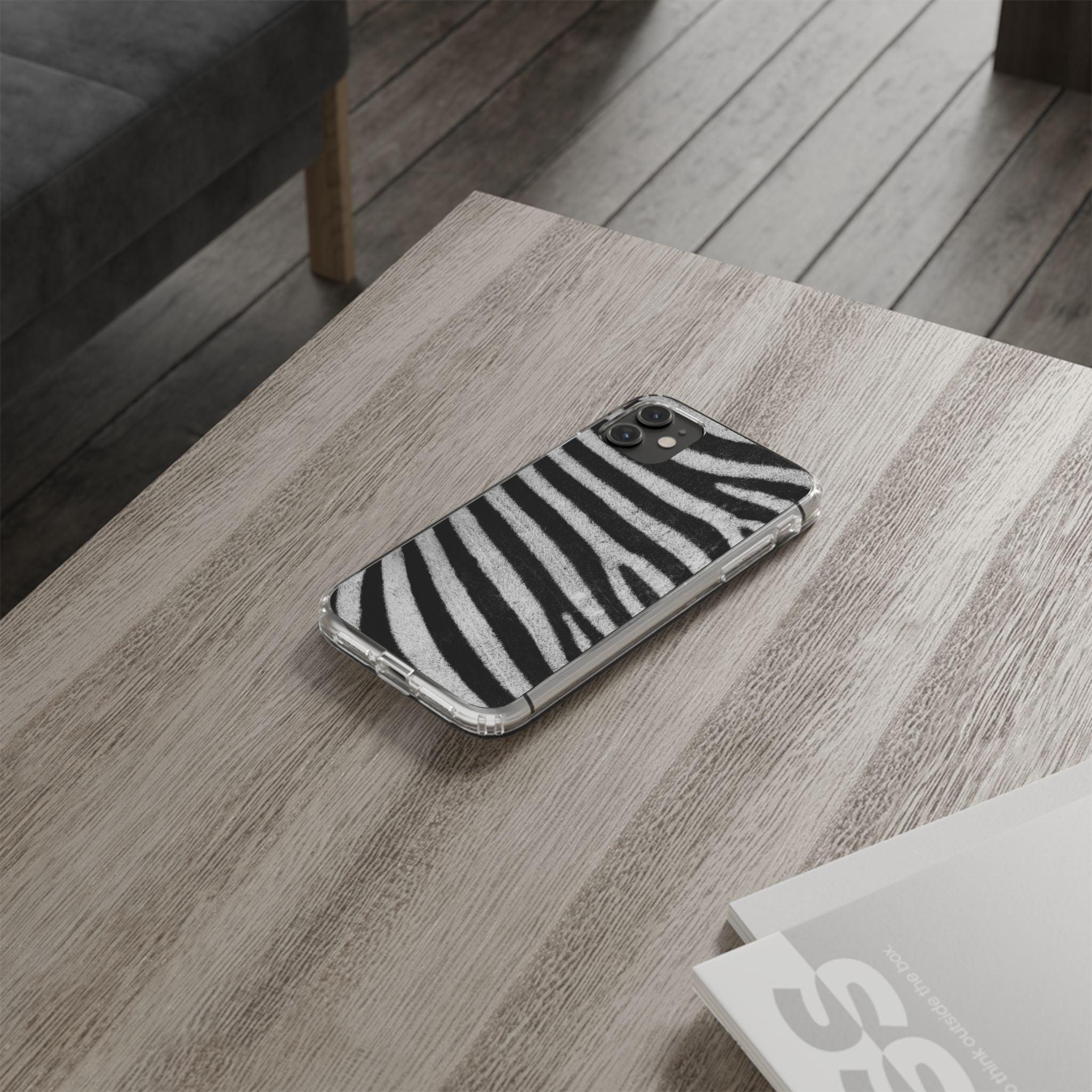 Clear Cases Black and White Zebra Stripes