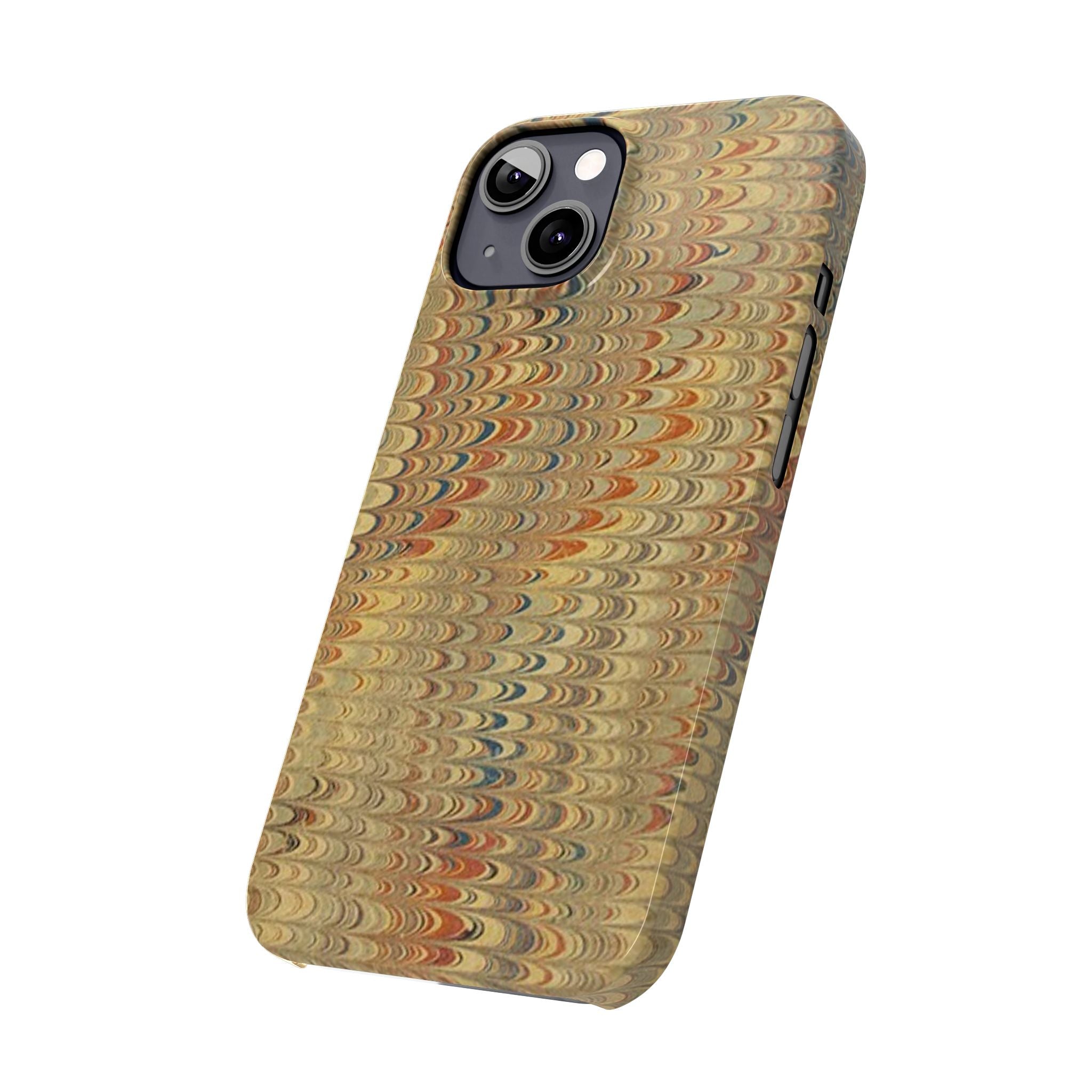 Phone Cases - Golden Fall Neutrals Italian Marbled Design, Gift for Art Lovers, Customizable and Stylish