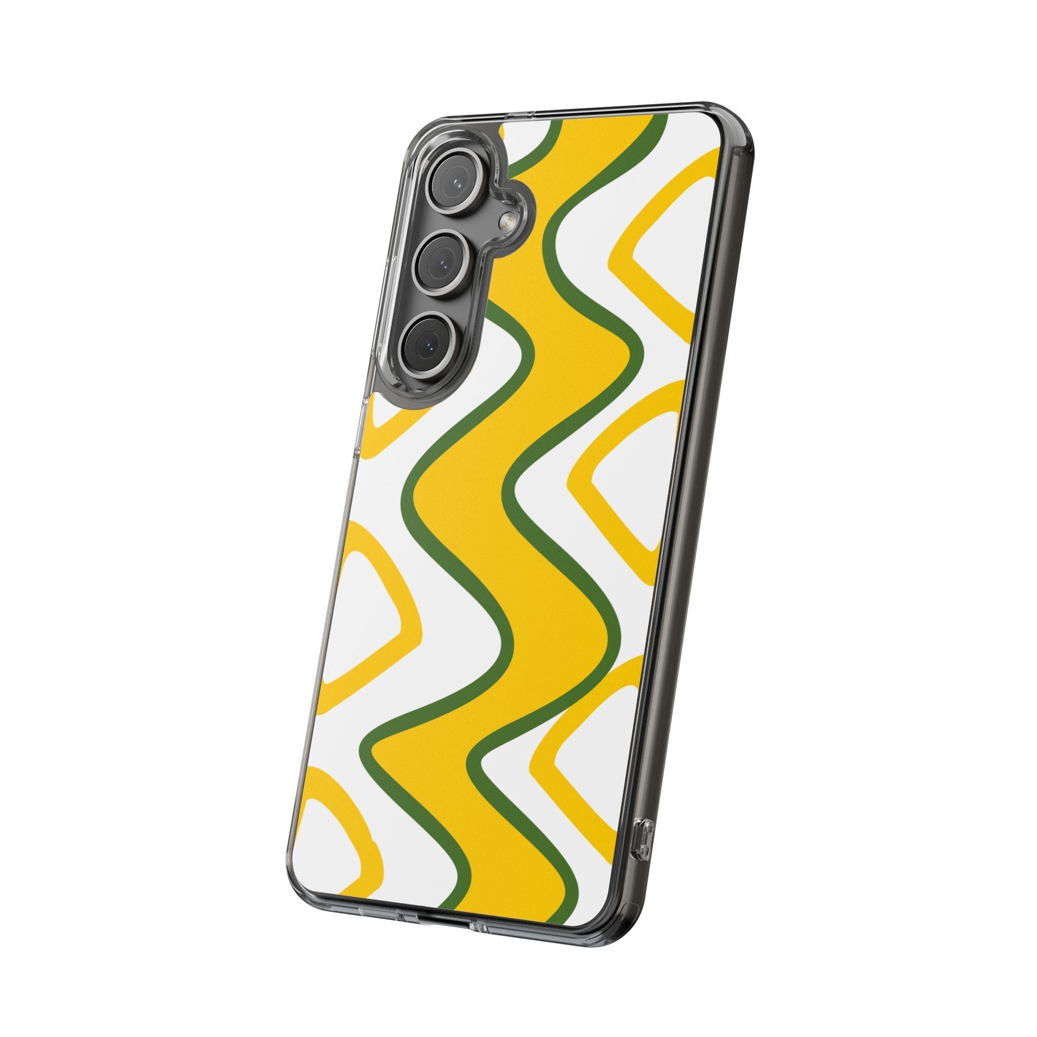 Bright Yellow Abstract With Shape Clear Cases