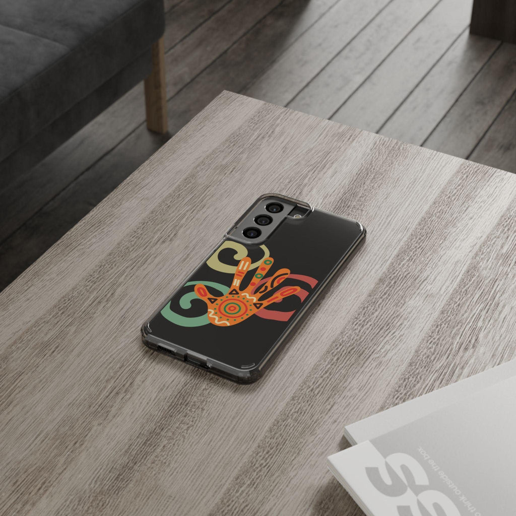 Clear Cases Colorful Hand Print design