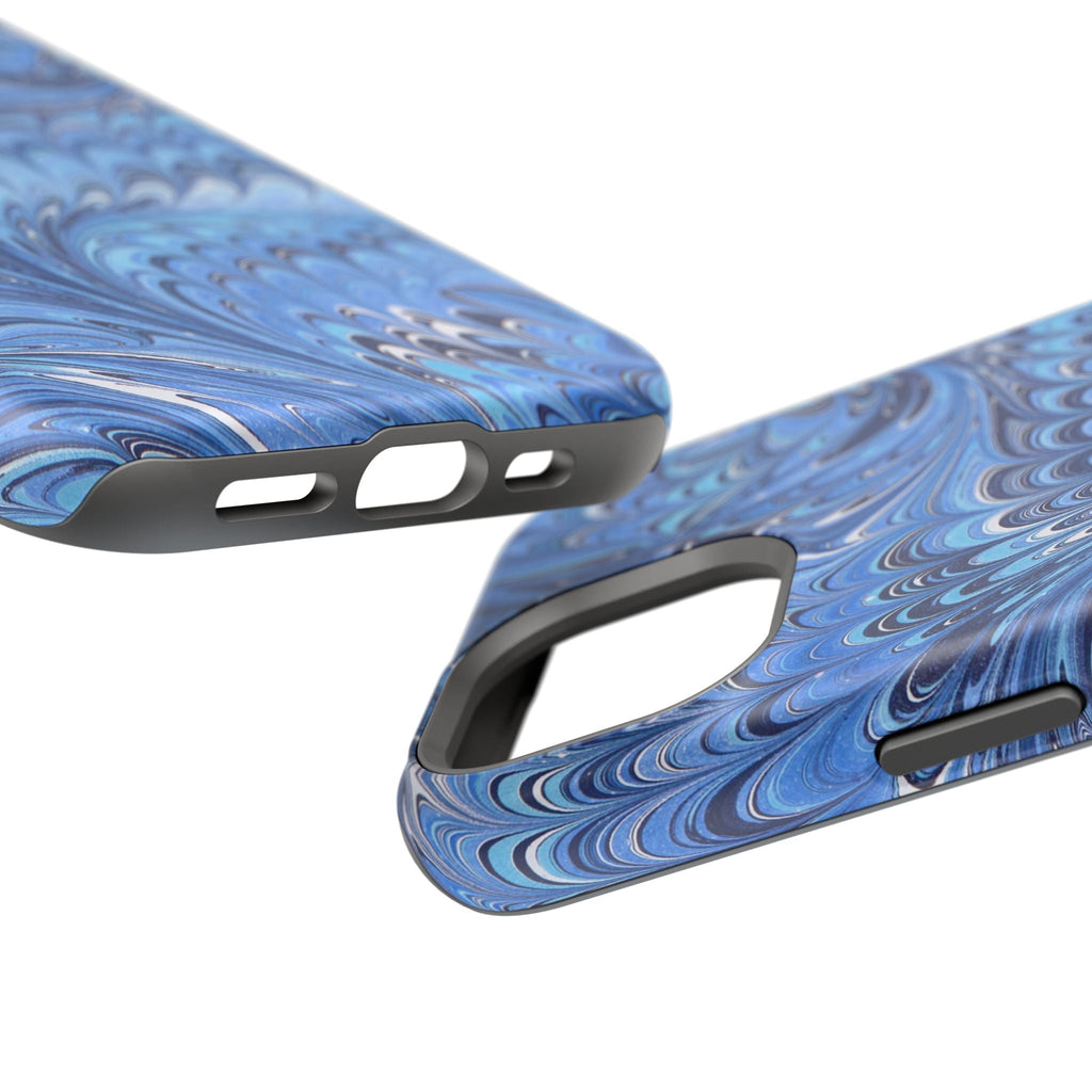 Blue Marbled Swirl Phone Case - Dual Layer Case