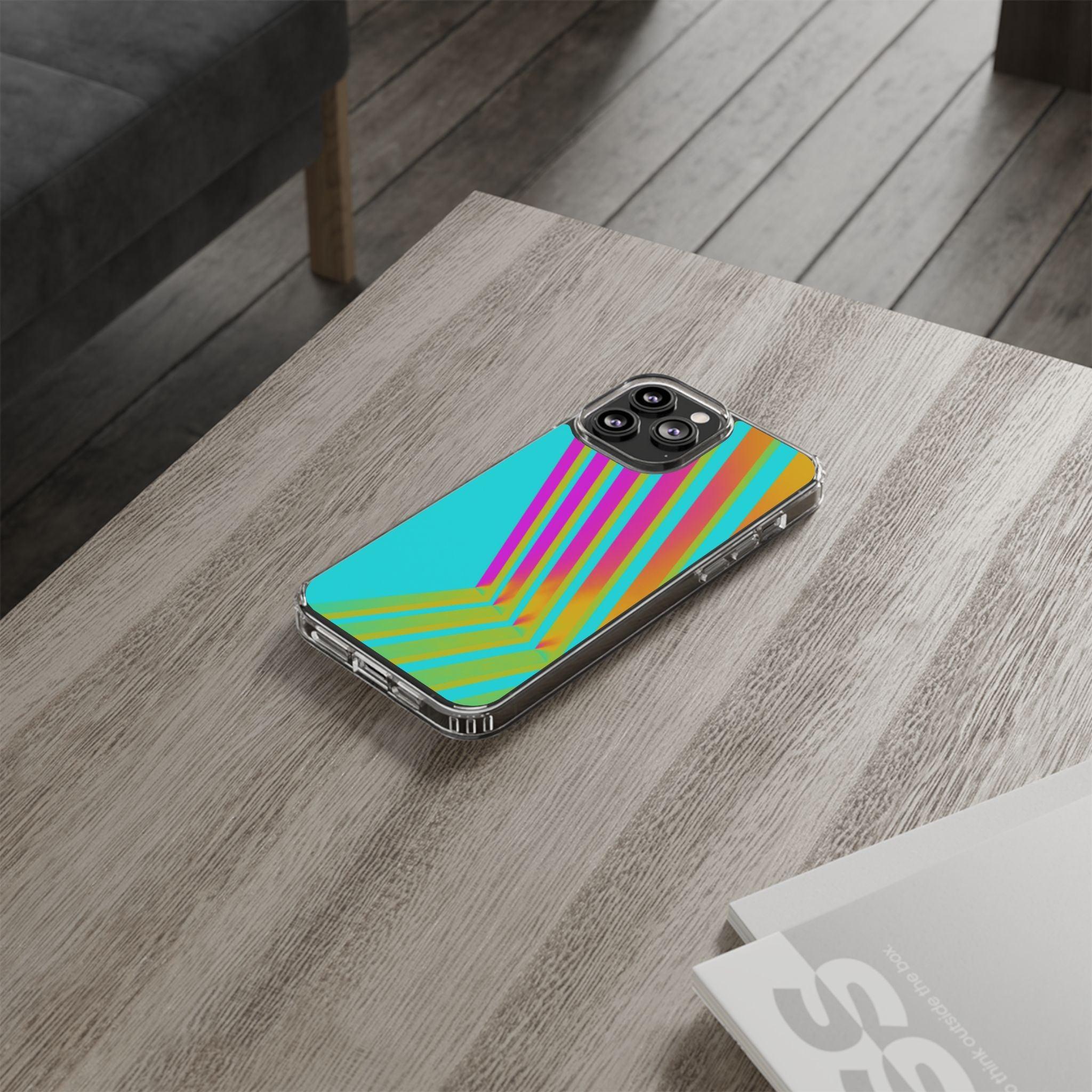 Abstract Pattern With Vibrant Color Clear Cases