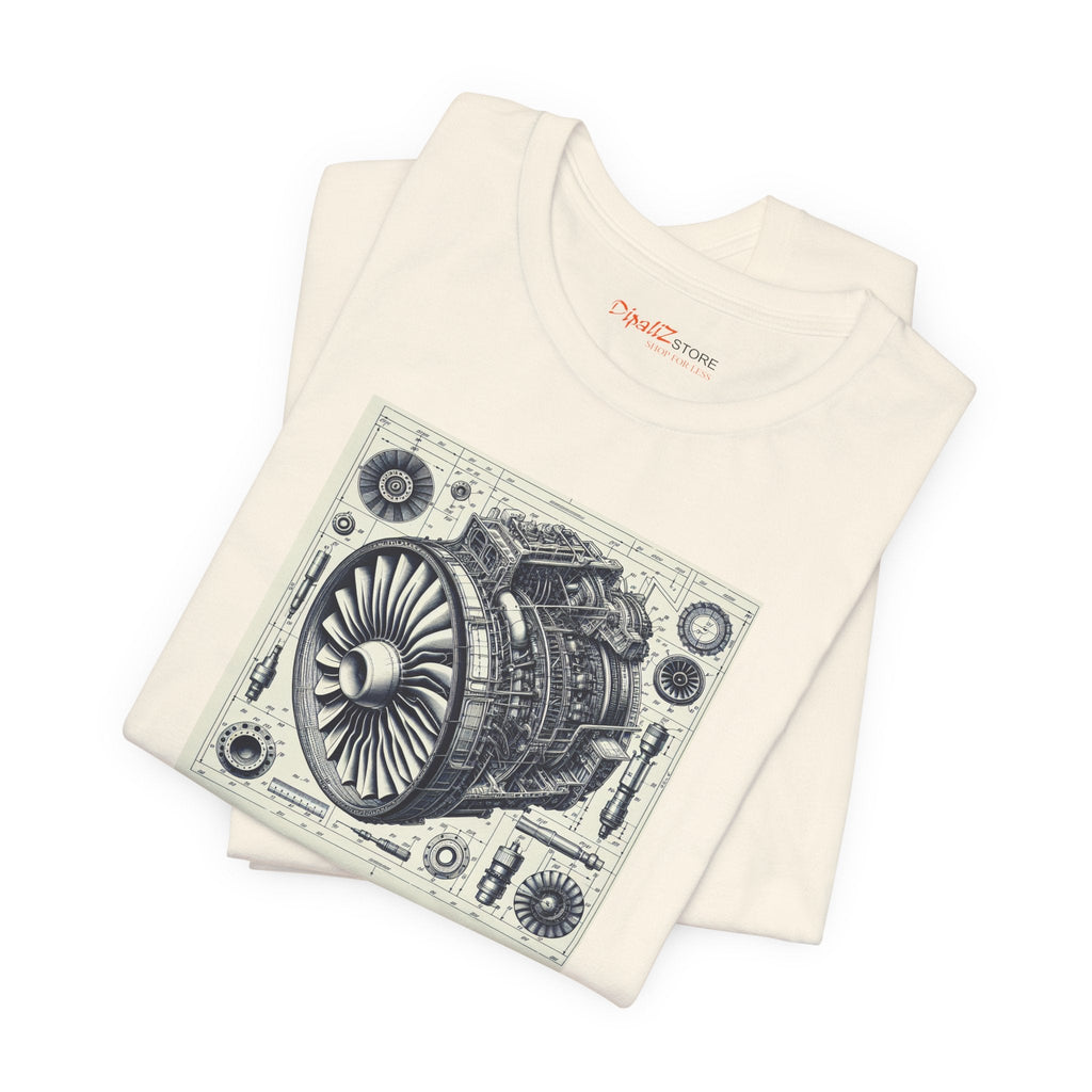 Aircraft Engine Turbine Tee - Unisex Jersey Short Sleeve - DipaliZ