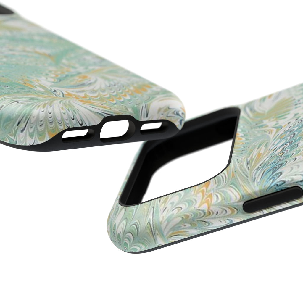 Mint Green Marbled Swirl Phone Case - Dual Layer
