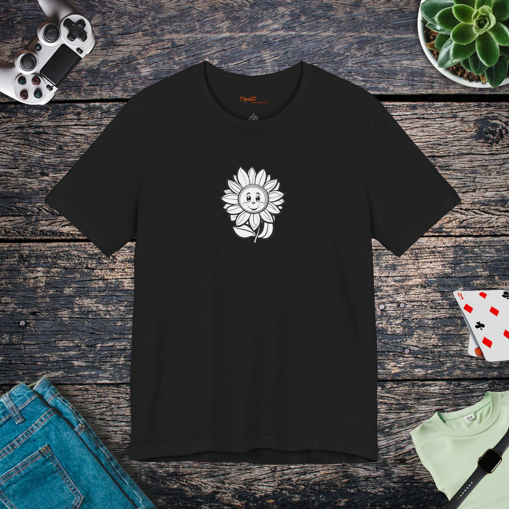 Happy Flower Short Sleeve Tee - Unisex Cotton Comfort - DipaliZ