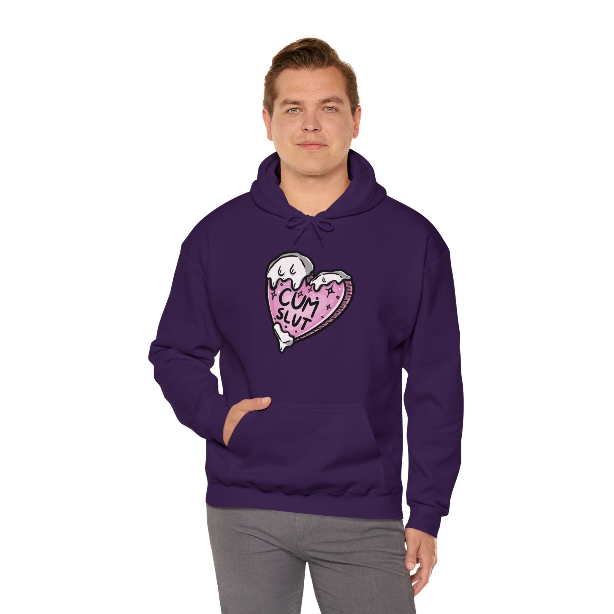 Cum Slut Pleasure Kink Unisex Heavy Blend Hoodie