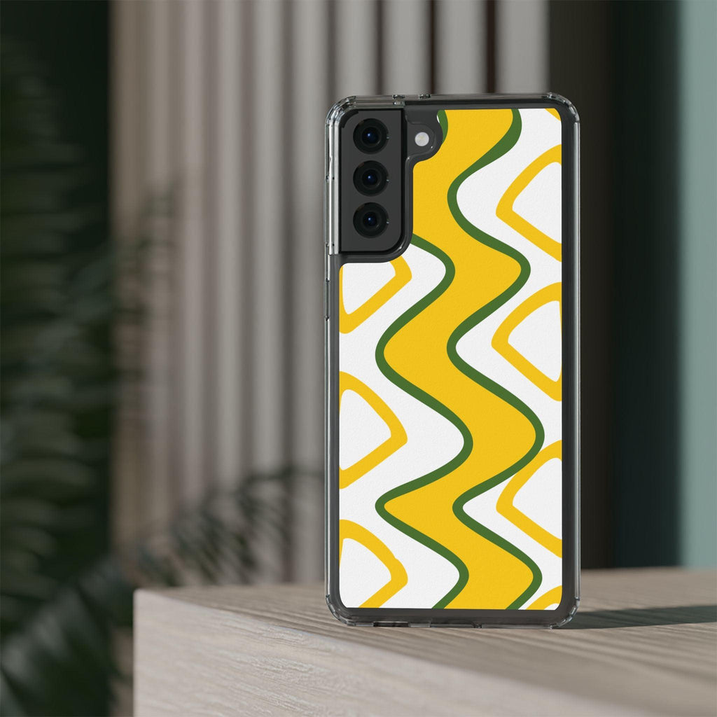 Bright Yellow Abstract With Shape Clear Cases