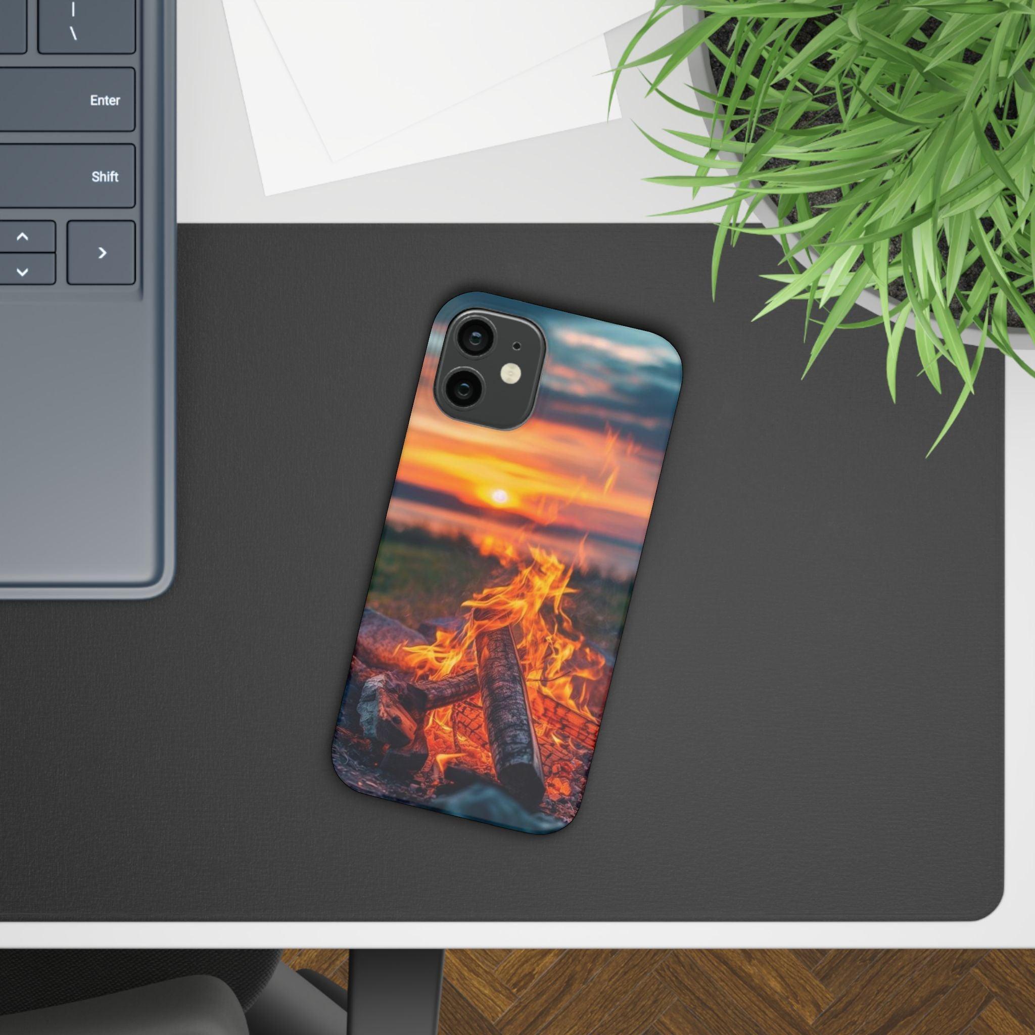 Woodland Fire Phone Case – Warmth of Nature’s Blaze on Your Device