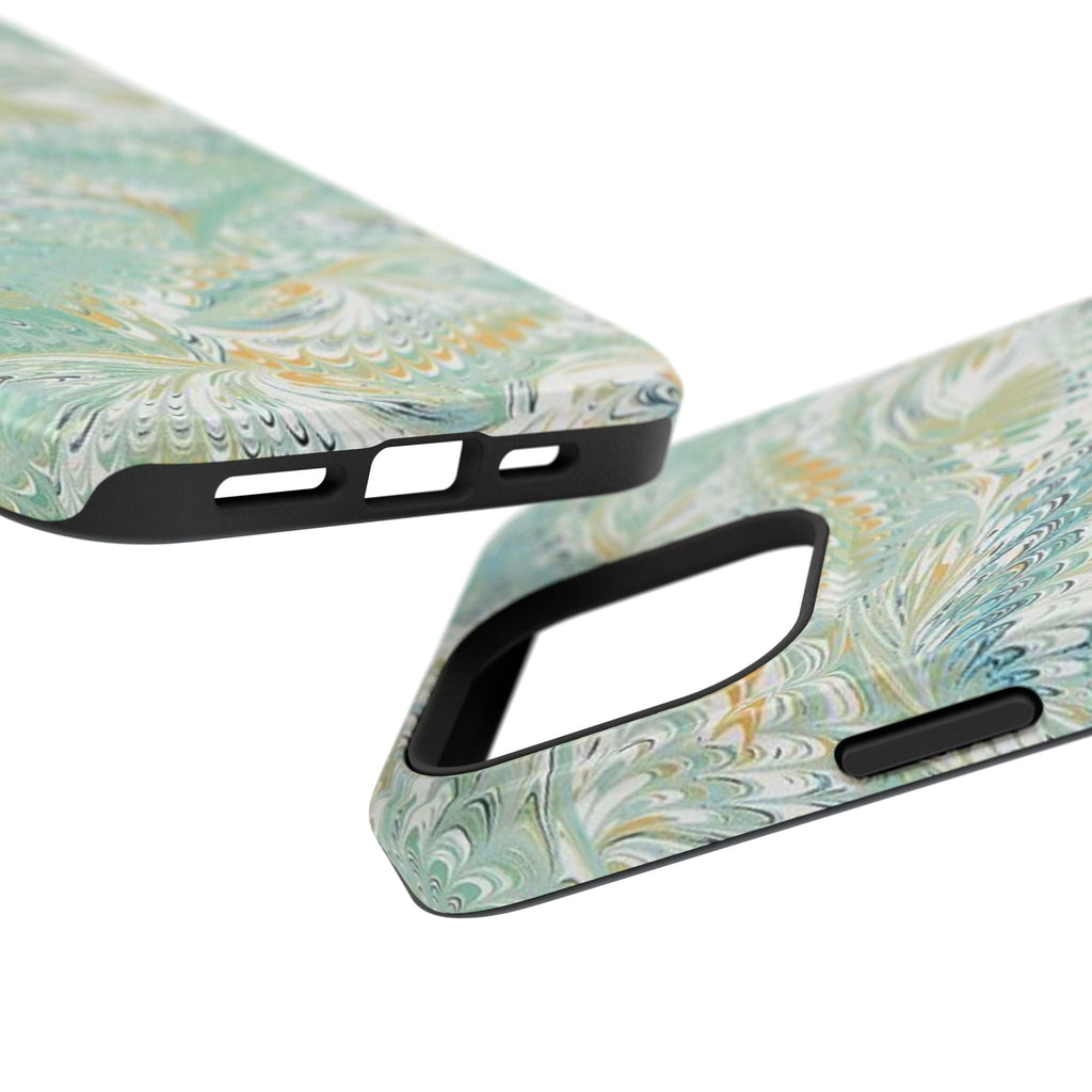 Mint Green Marbled Swirl Phone Case - Dual Layer