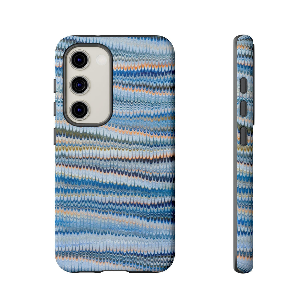 Blue Marbled Phone Cases iPhone + Samsung - all models, Vintage Marbled Design - Tough Cases