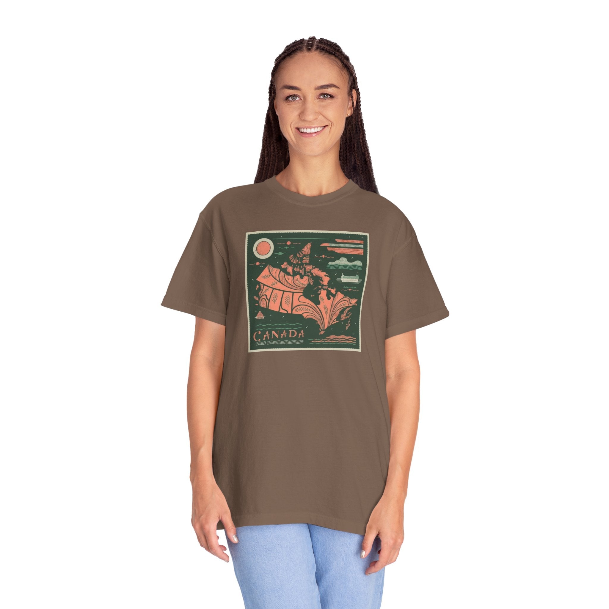 Map Of Canada Tee - Canada Day Celebration Comfort Colors - DipaliZ
