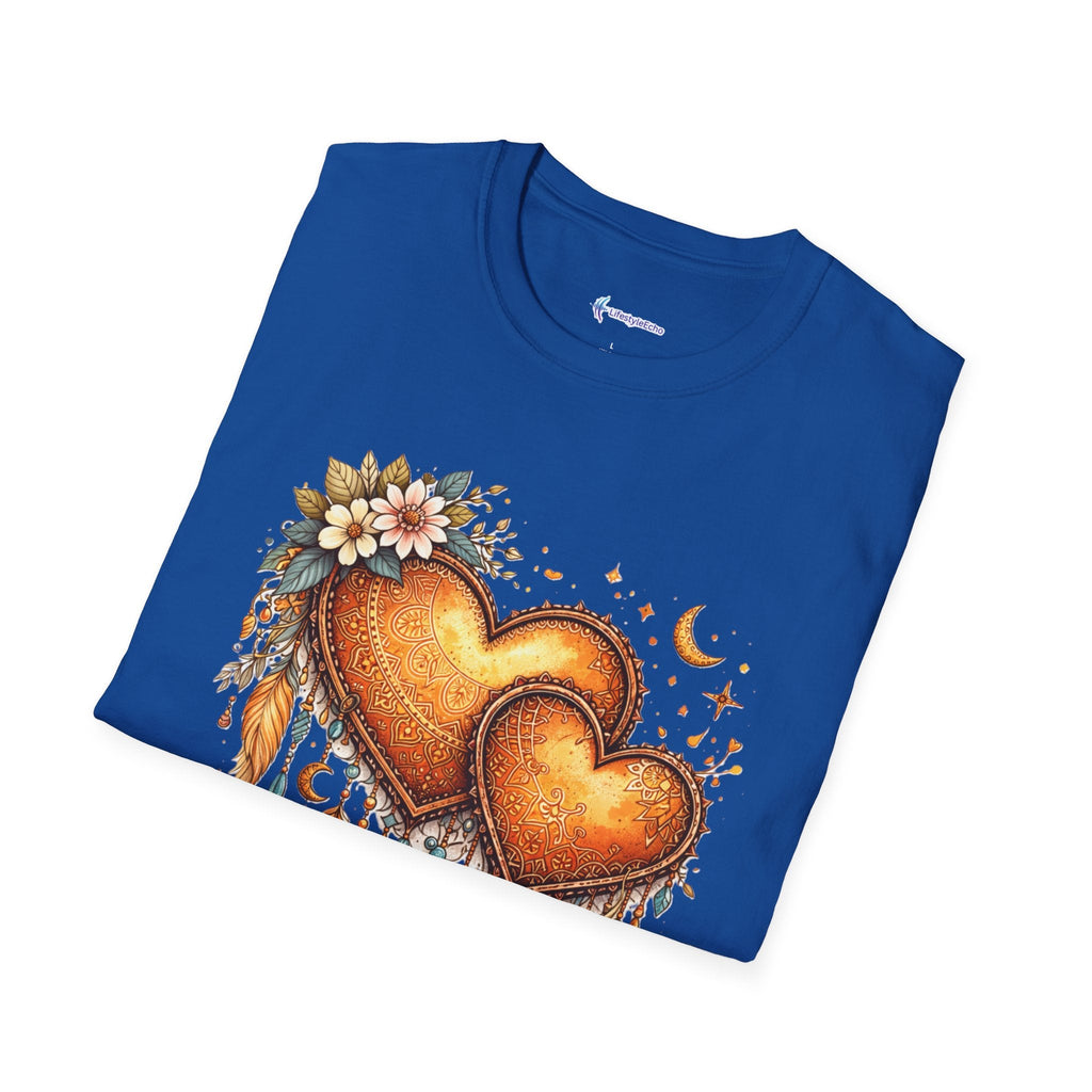 Boho Henna Heart T-Shirt - Native American Valentine Design