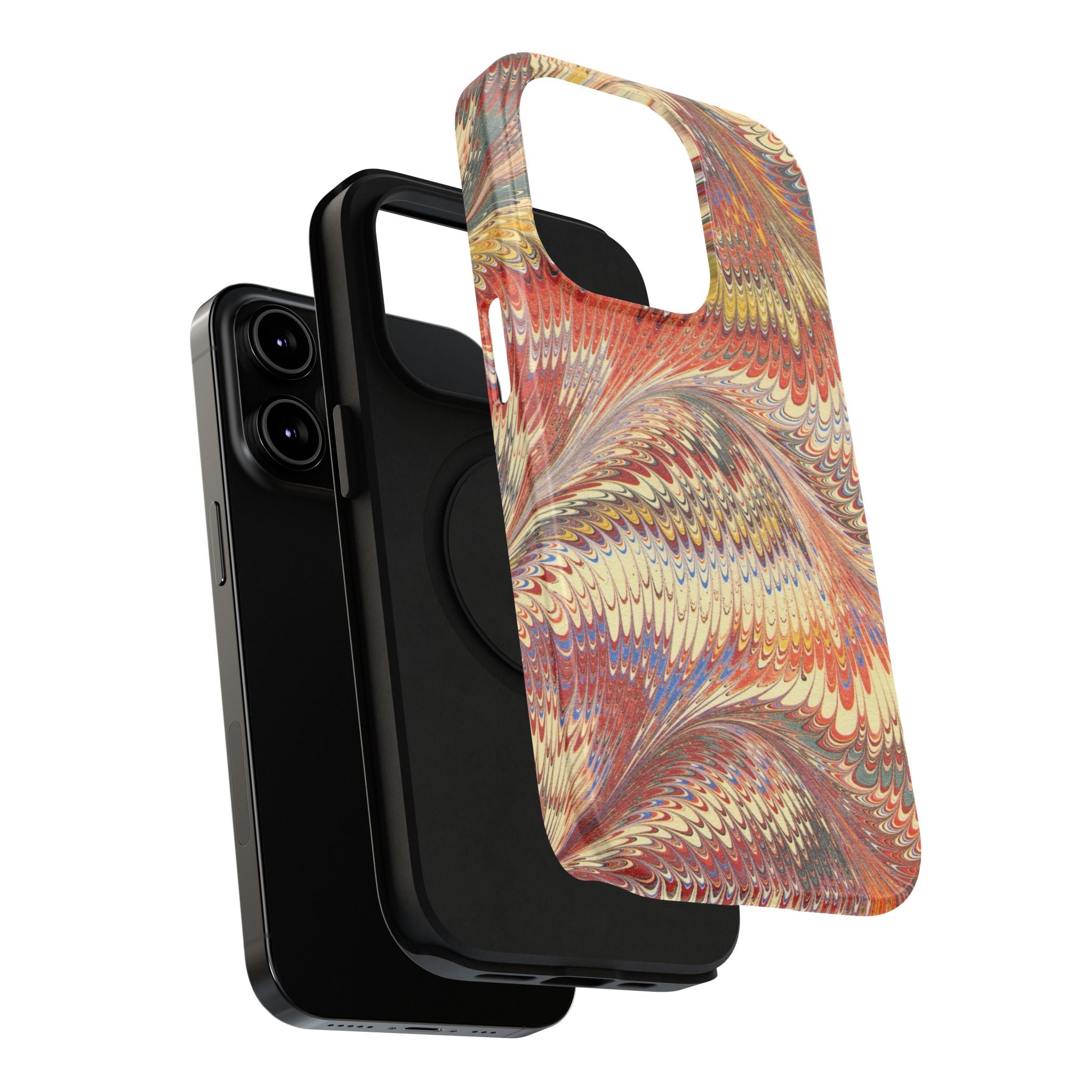 Rust and Gold Italian Vintage Marble Design Durable Phone Case for Apple + Samsung