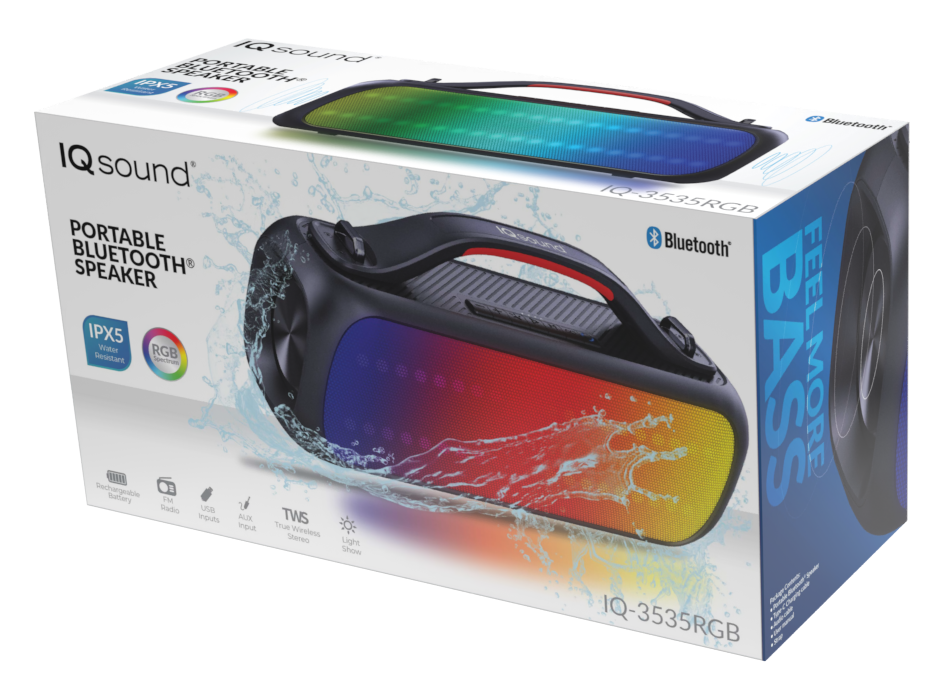 Supersonic Portable Water-Resistant Bluetooth Speaker