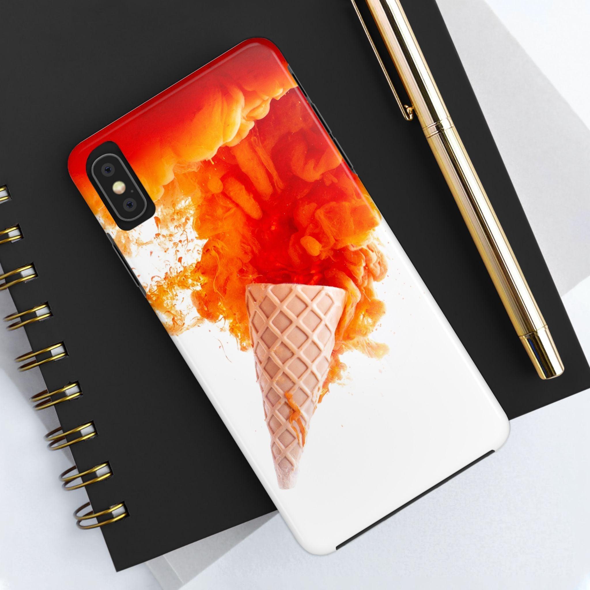 Ice Cream With Flame Of Colors Tough Phone Cases