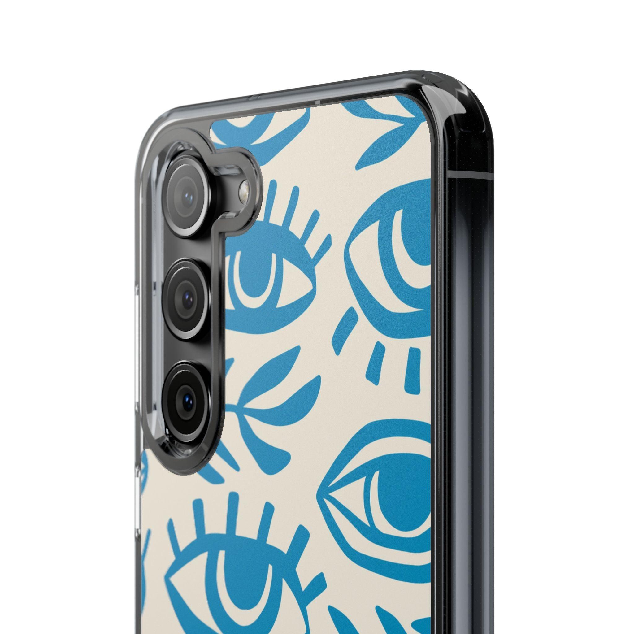Eyes And Leaves  Pattern Clear Cases