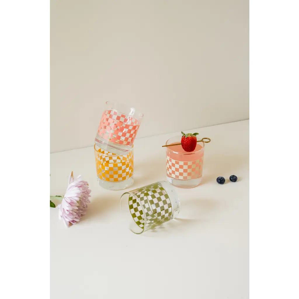 11oz Checkerboard Cocktail Glasses
