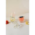 Heavy-based 11oz Checkered Cocktail Glass with Floral Design