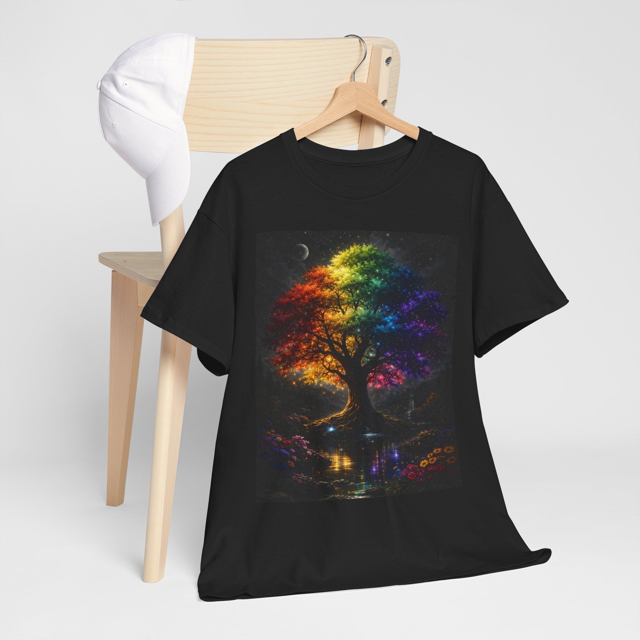 Rainbow Tree T-Shirt — Vibrant Mystical Tree of Life Tee
