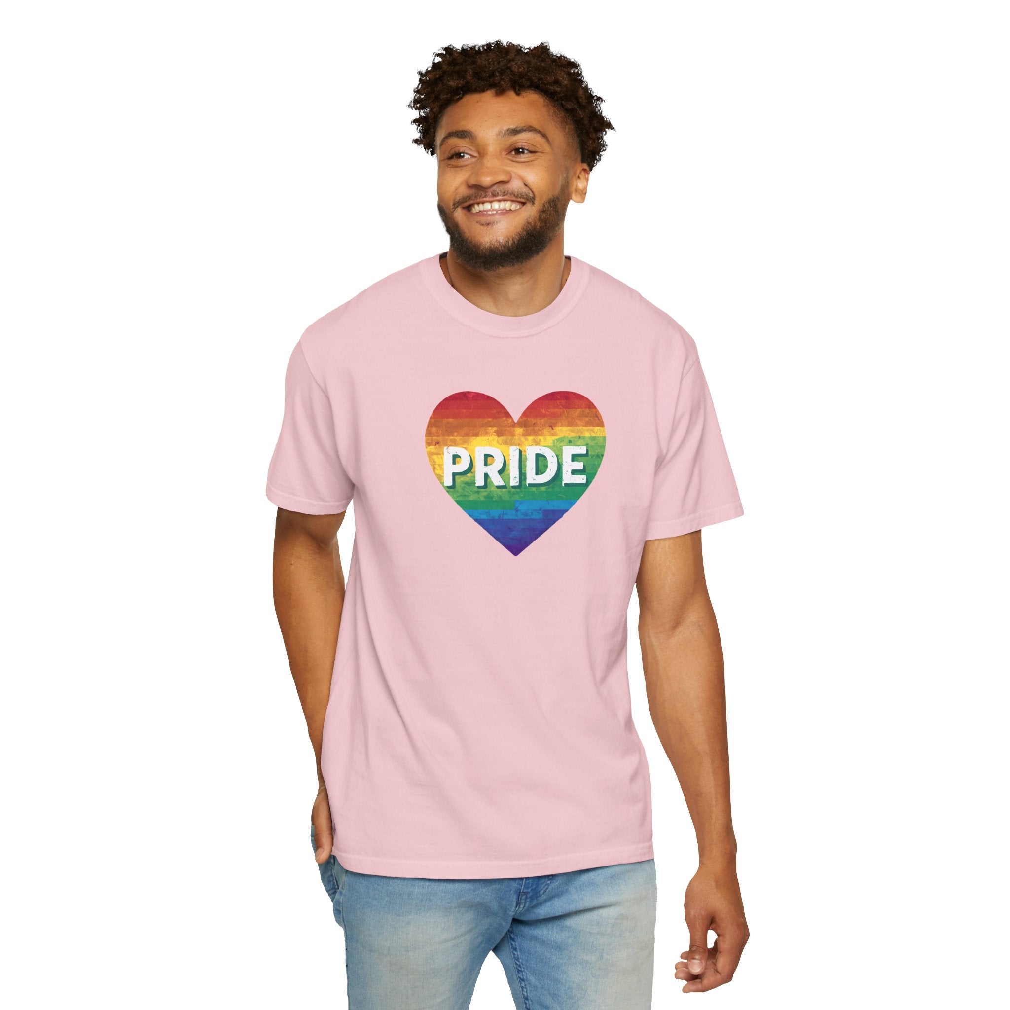 Gay Pride Rainbow Tee - Garment Dyed Comfort Colors - DipaliZ