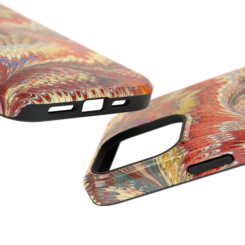 Rust and Gold Italian Vintage Marble Design Durable Phone Case for Apple + Samsung