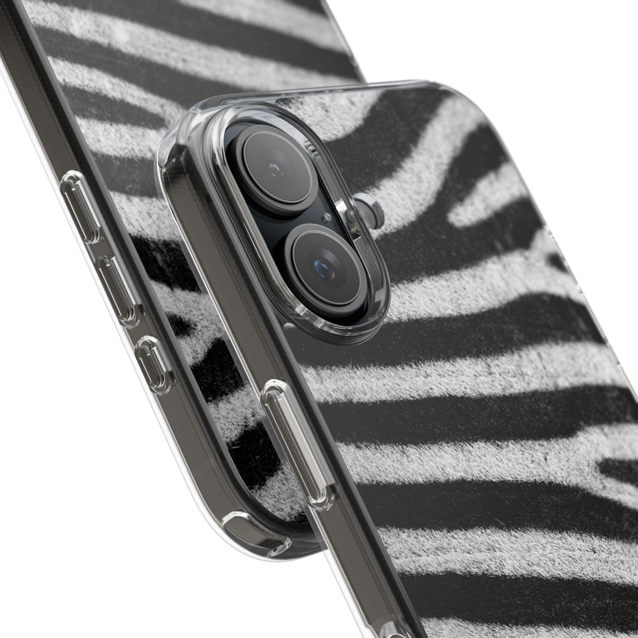 Clear Cases Black and White Zebra Stripes