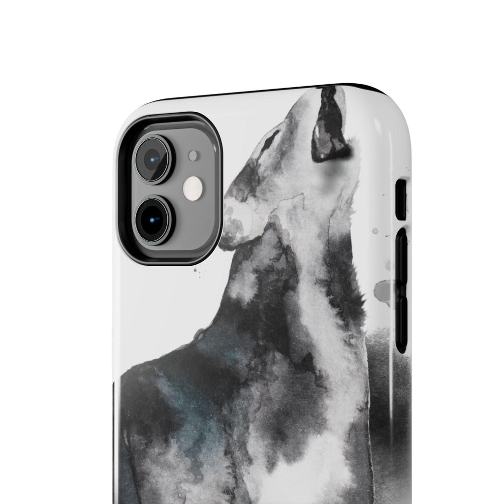 Black and White Dog Printed Tough Phone Cases