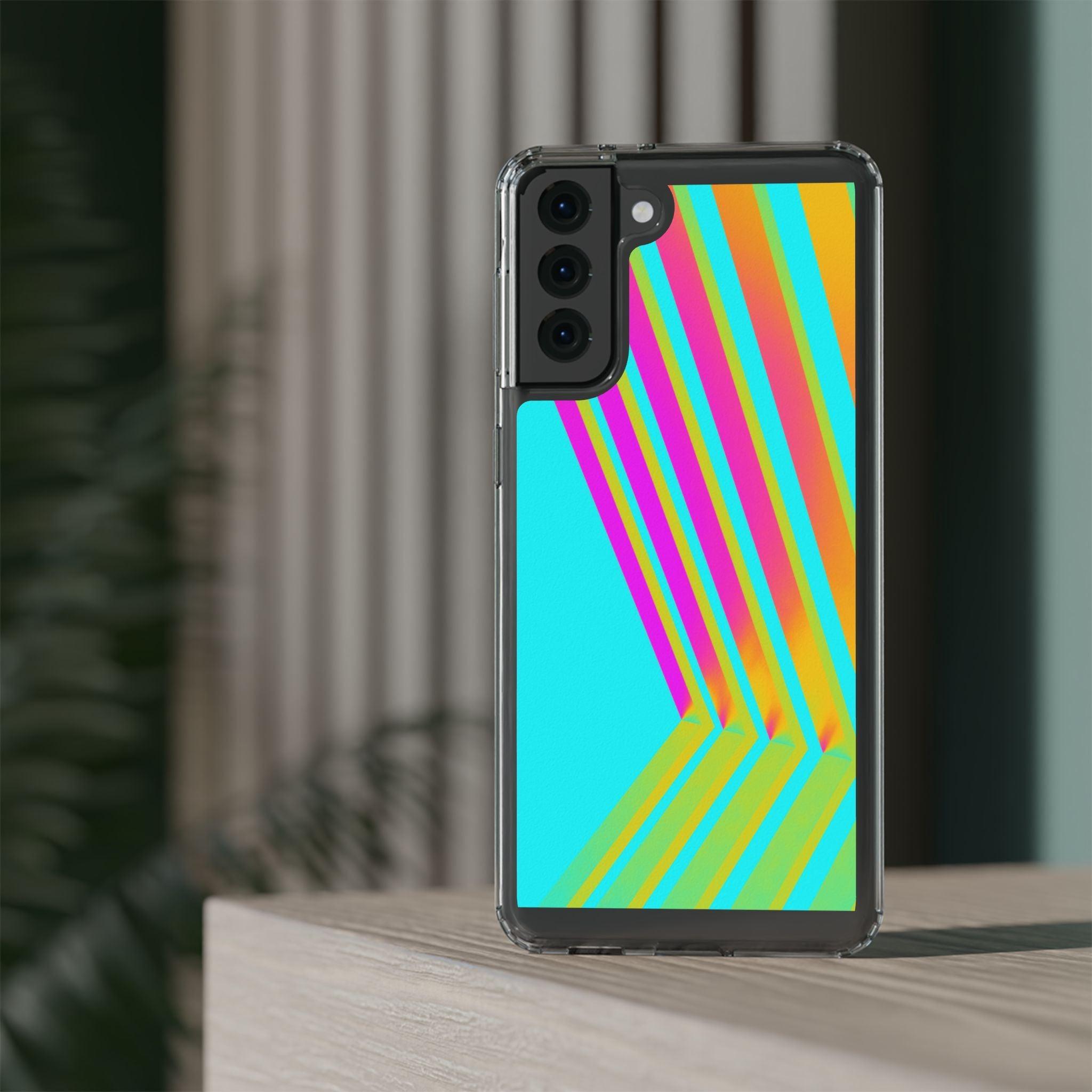 Abstract Pattern With Vibrant Color Clear Cases