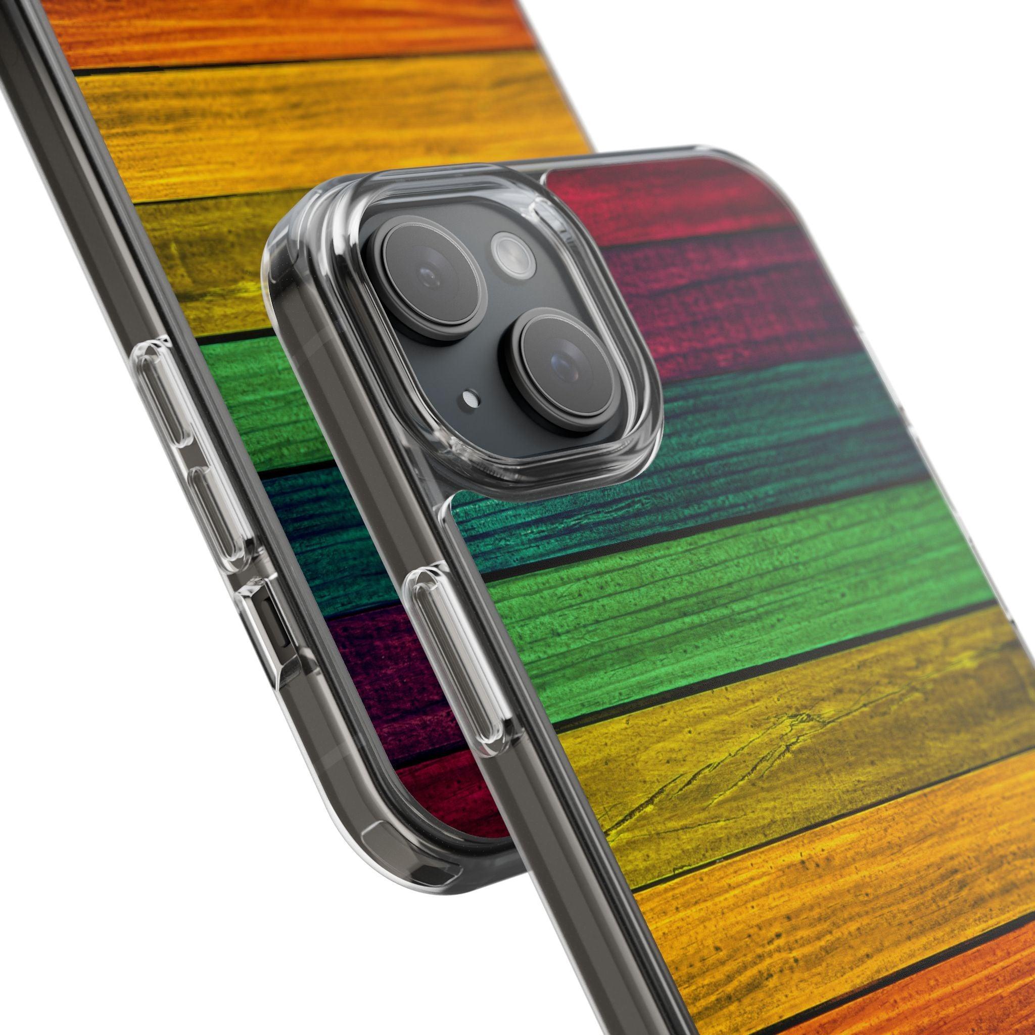 Rainbow On Woods Clear Cases
