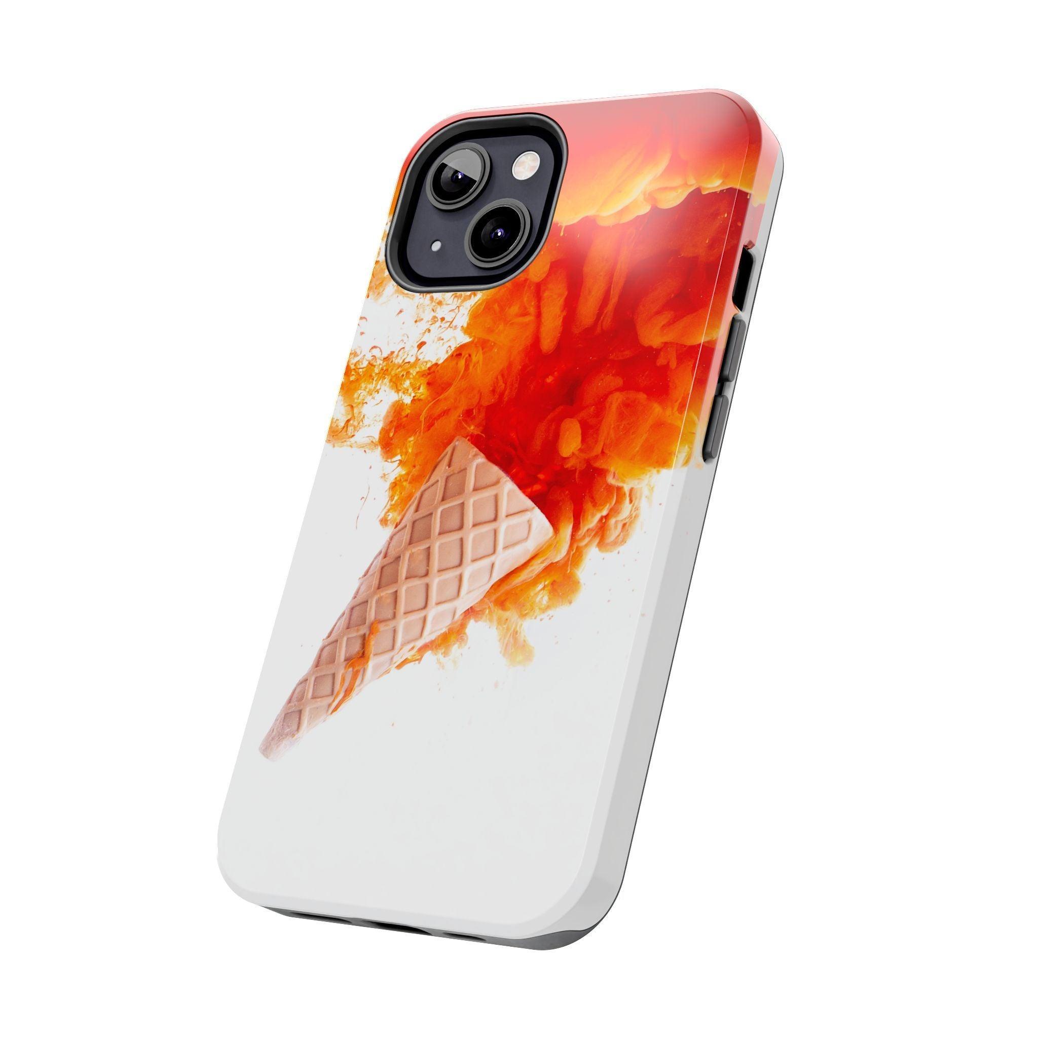 Ice Cream With Flame Of Colors Tough Phone Cases