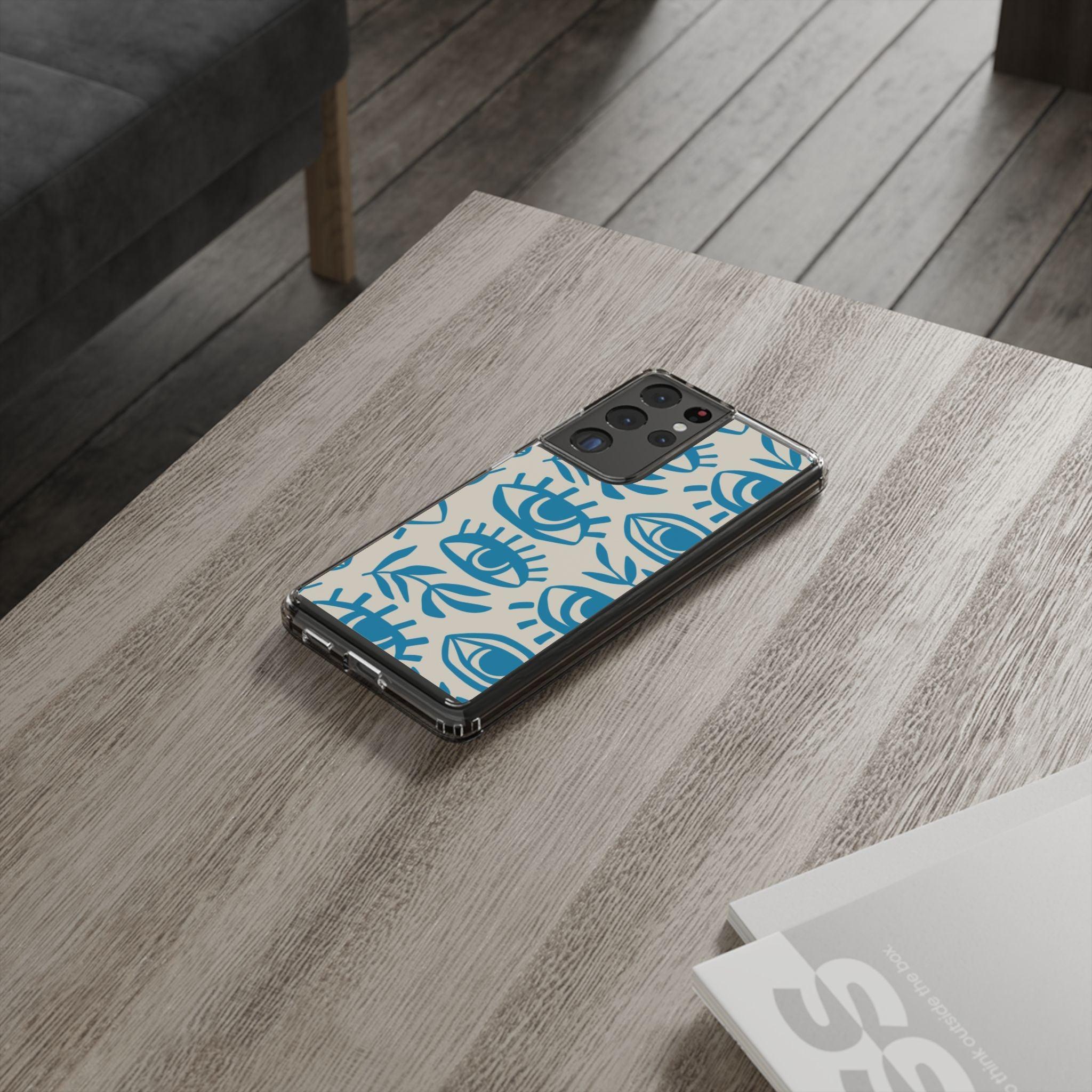 Eyes And Leaves  Pattern Clear Cases