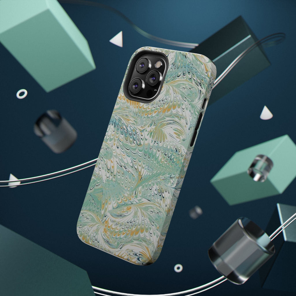 Mint Green Marbled Swirl Phone Case - Dual Layer