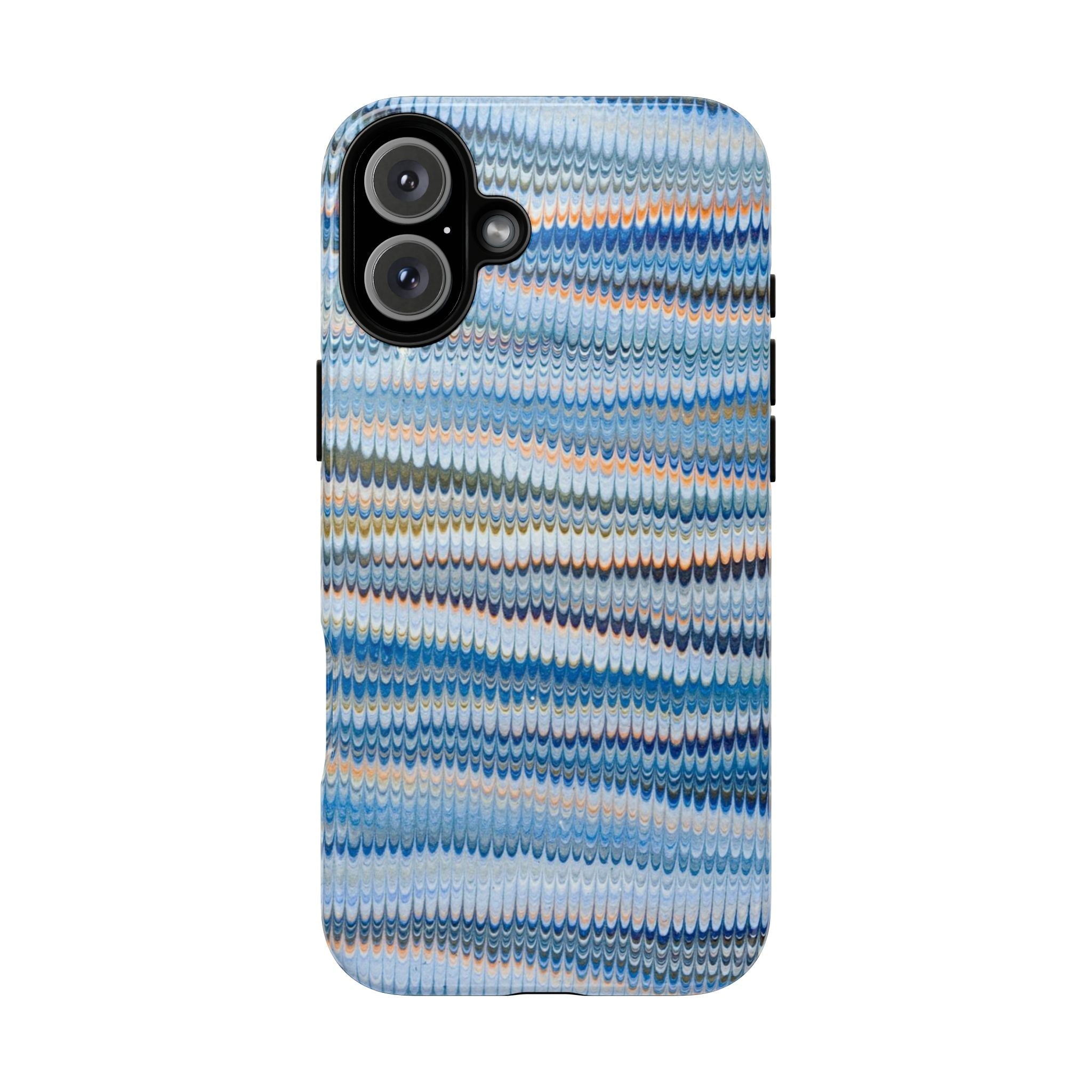 Blue Marbled Phone Cases iPhone + Samsung - all models, Vintage Marbled Design - Tough Cases