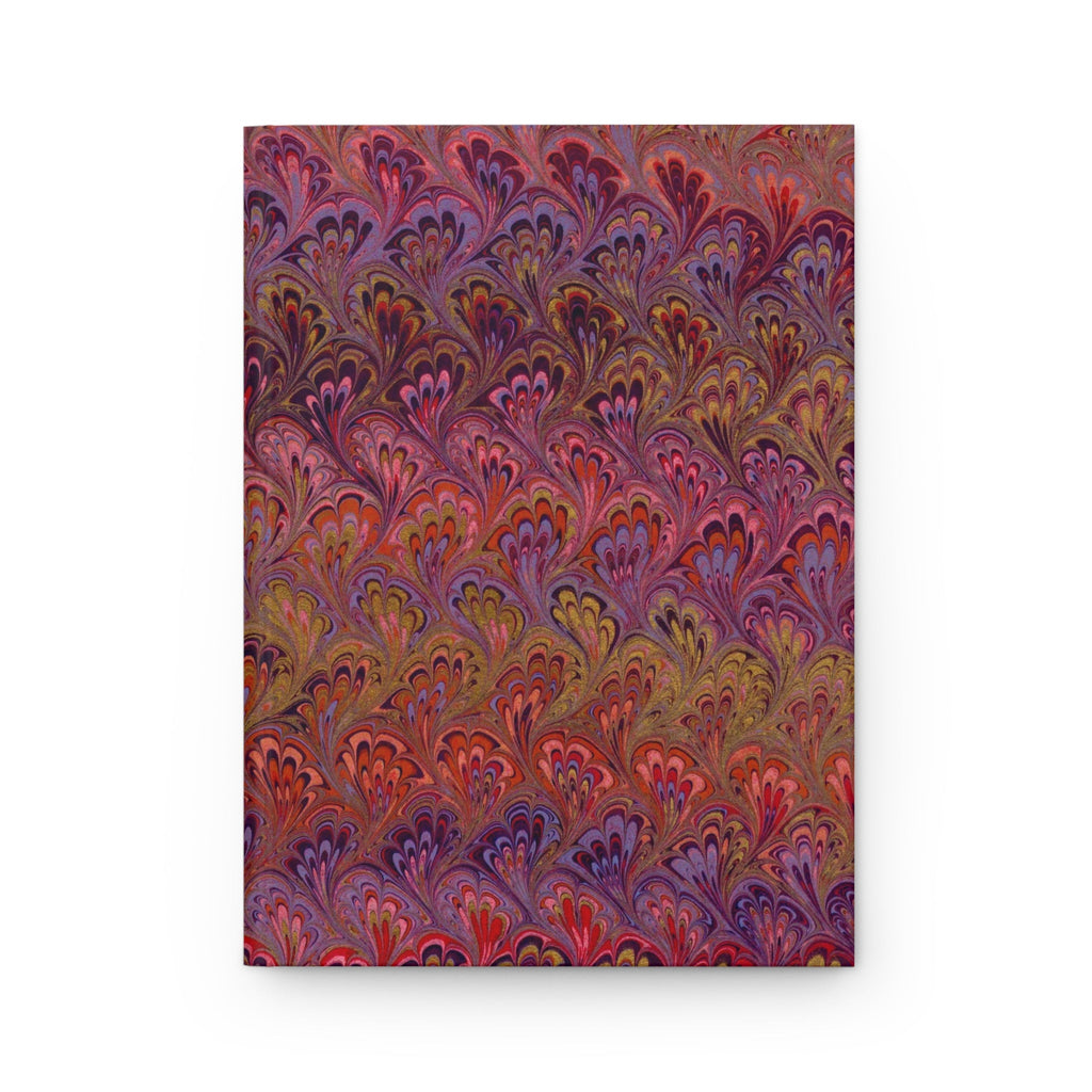 RED Vintage Italian Marble Hardcover Journal Matte, Hand-Painted Design, Artistic Notebook, Writing Diary, Lined - Unique Gift