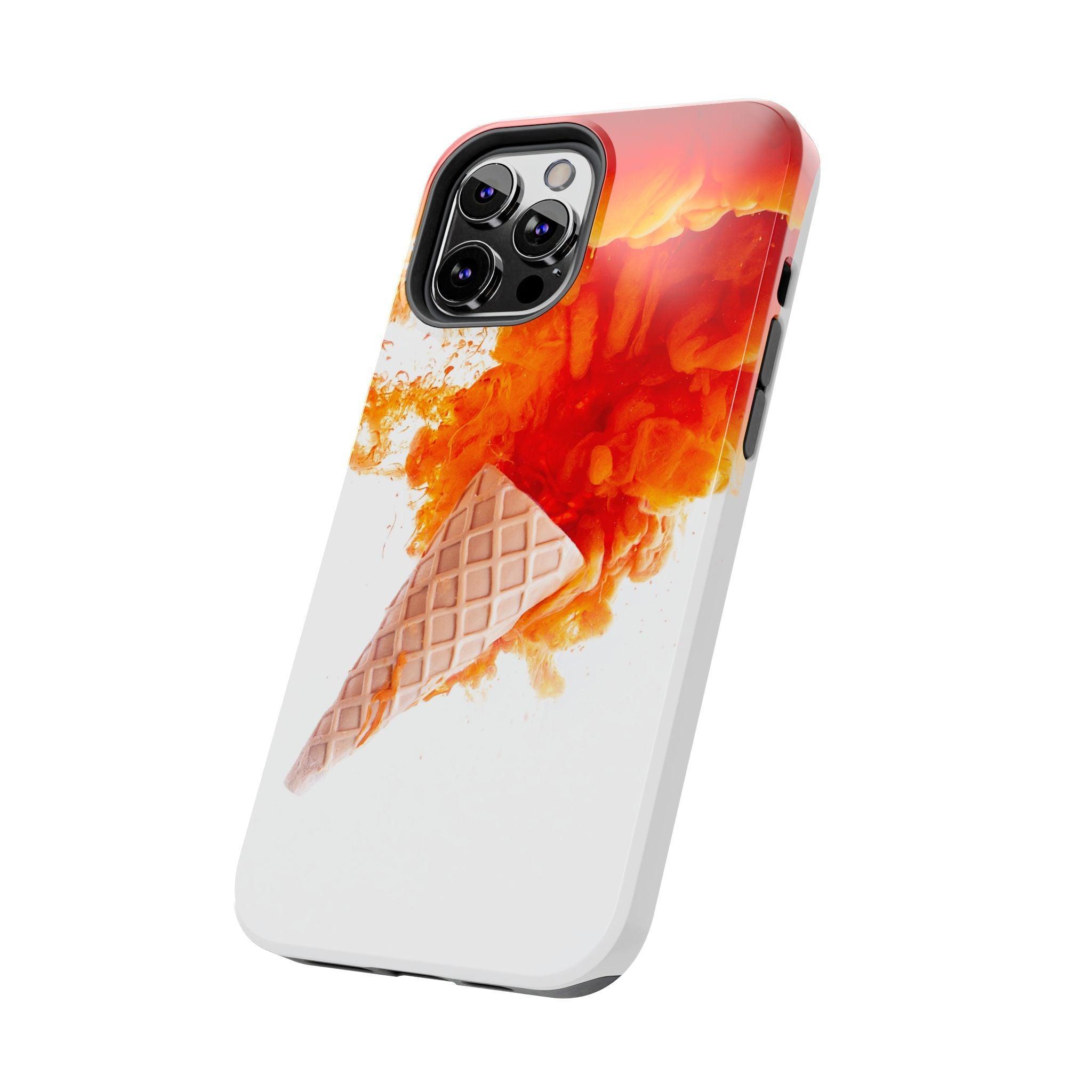 Ice Cream With Flame Of Colors Tough Phone Cases