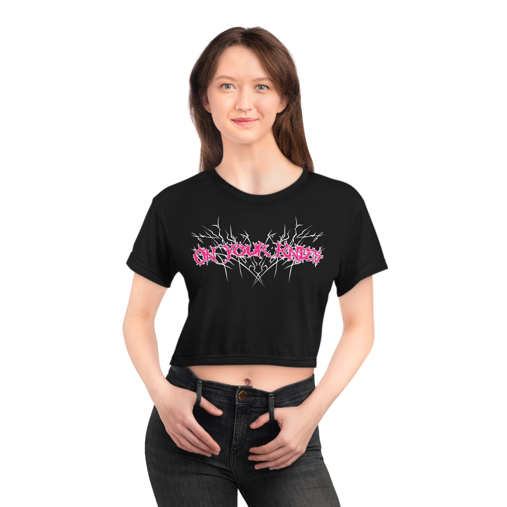 On Your Knees  Crop Tee