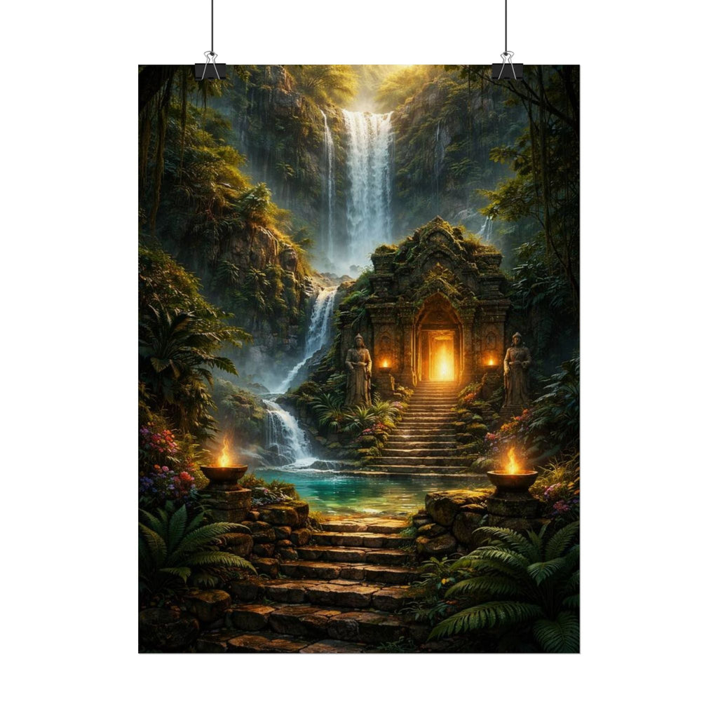 Mystic Jungle Temple Poster
