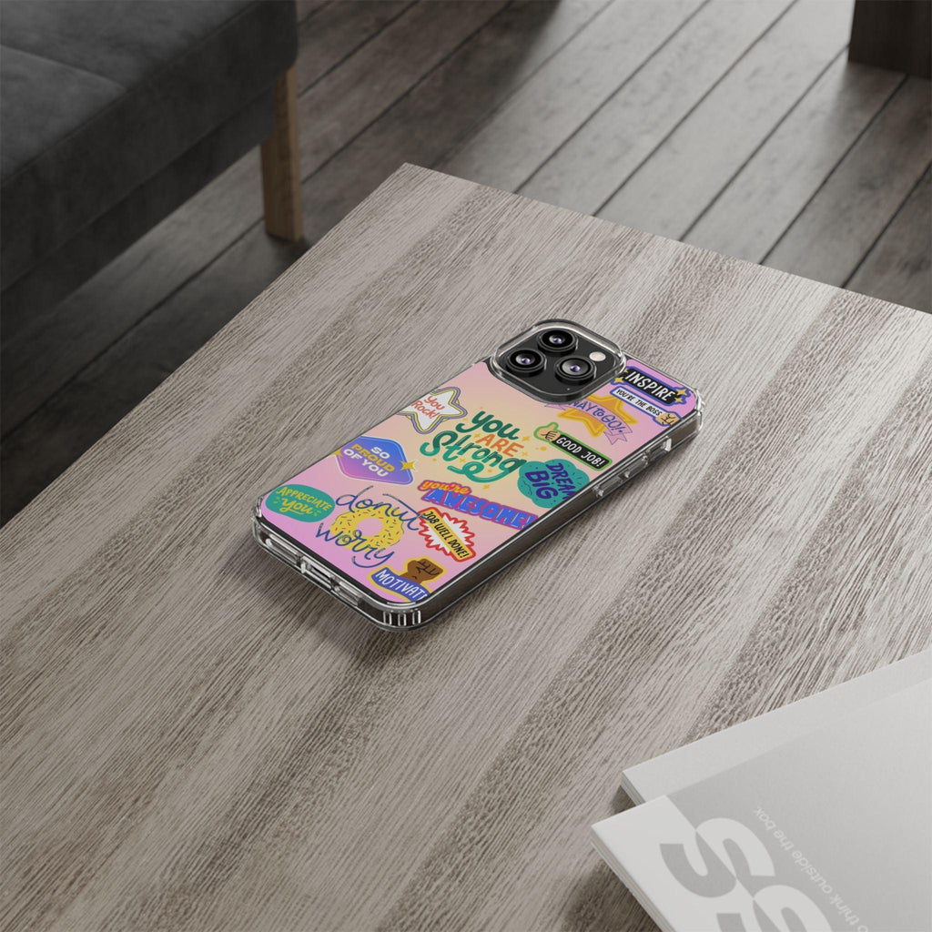 Motivational Stickers Clear Case