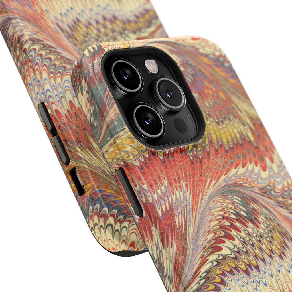 Rust and Gold Italian Vintage Marble Design Durable Phone Case for Apple + Samsung